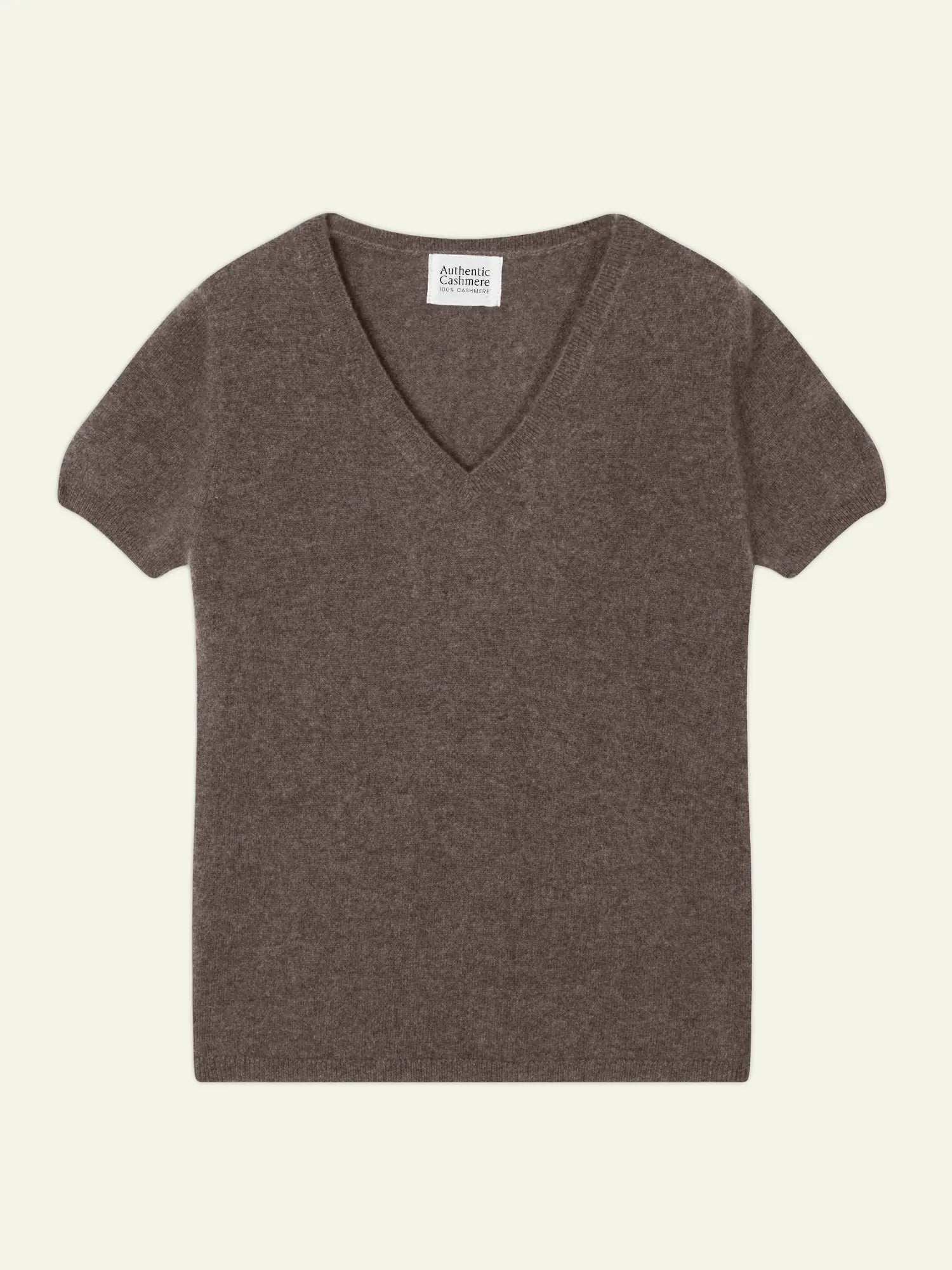 KALI t-shirt col V taupe chiné