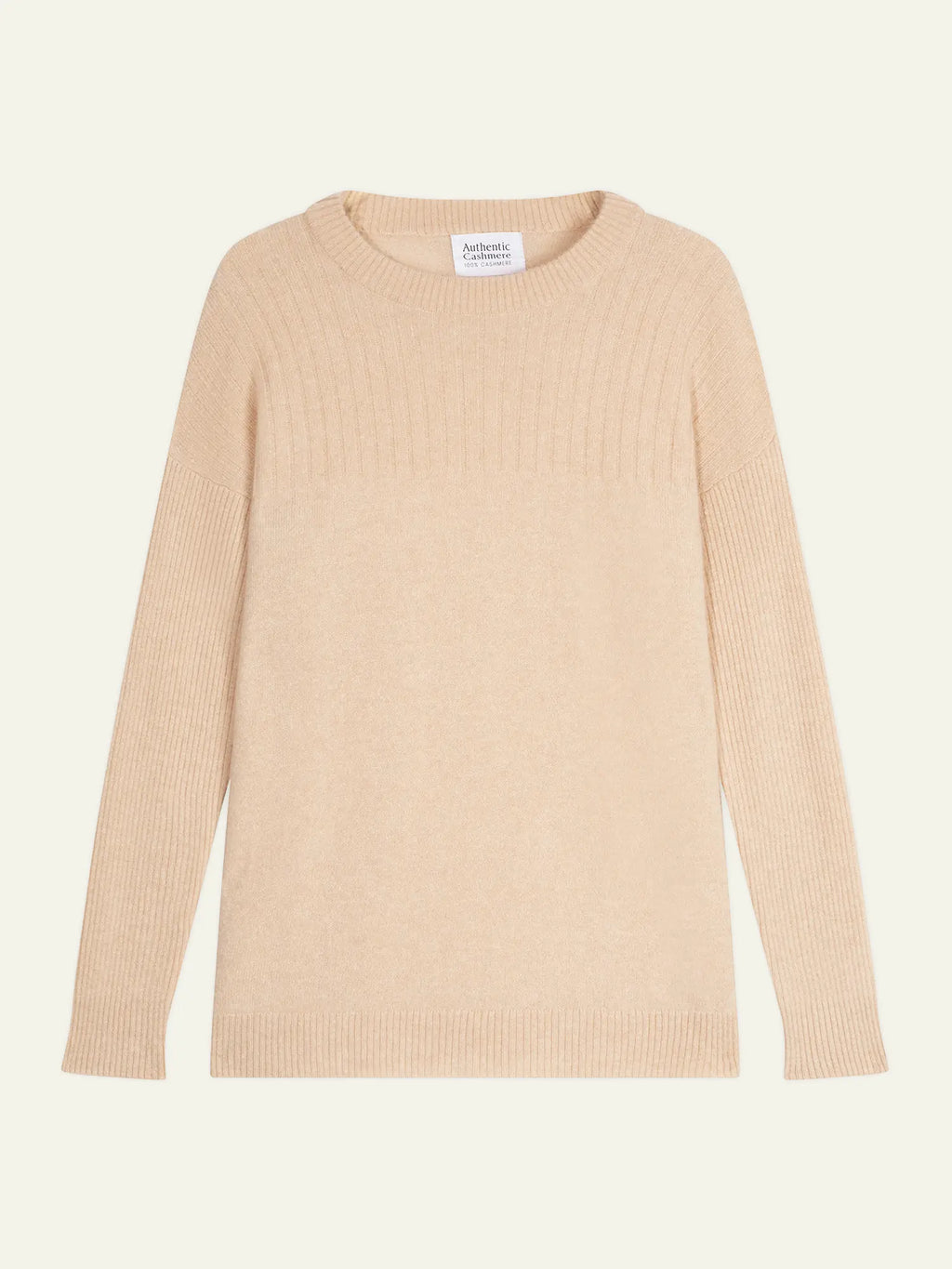 DARIA pullover rundhalsausschnitt sand