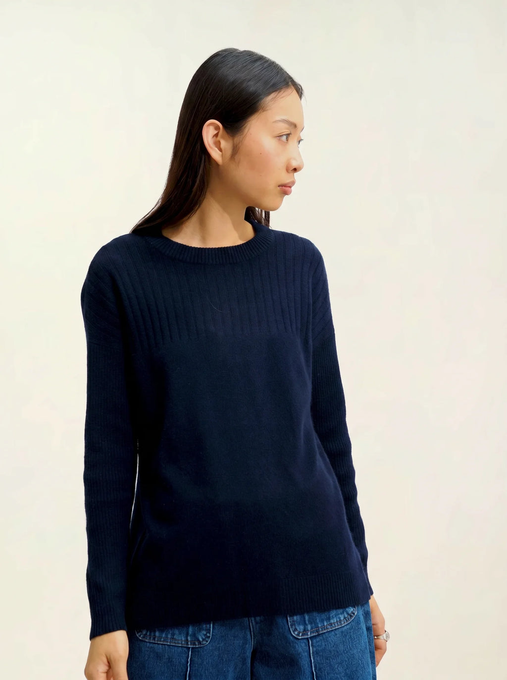 DARIA Sweater Crew Neck Navy