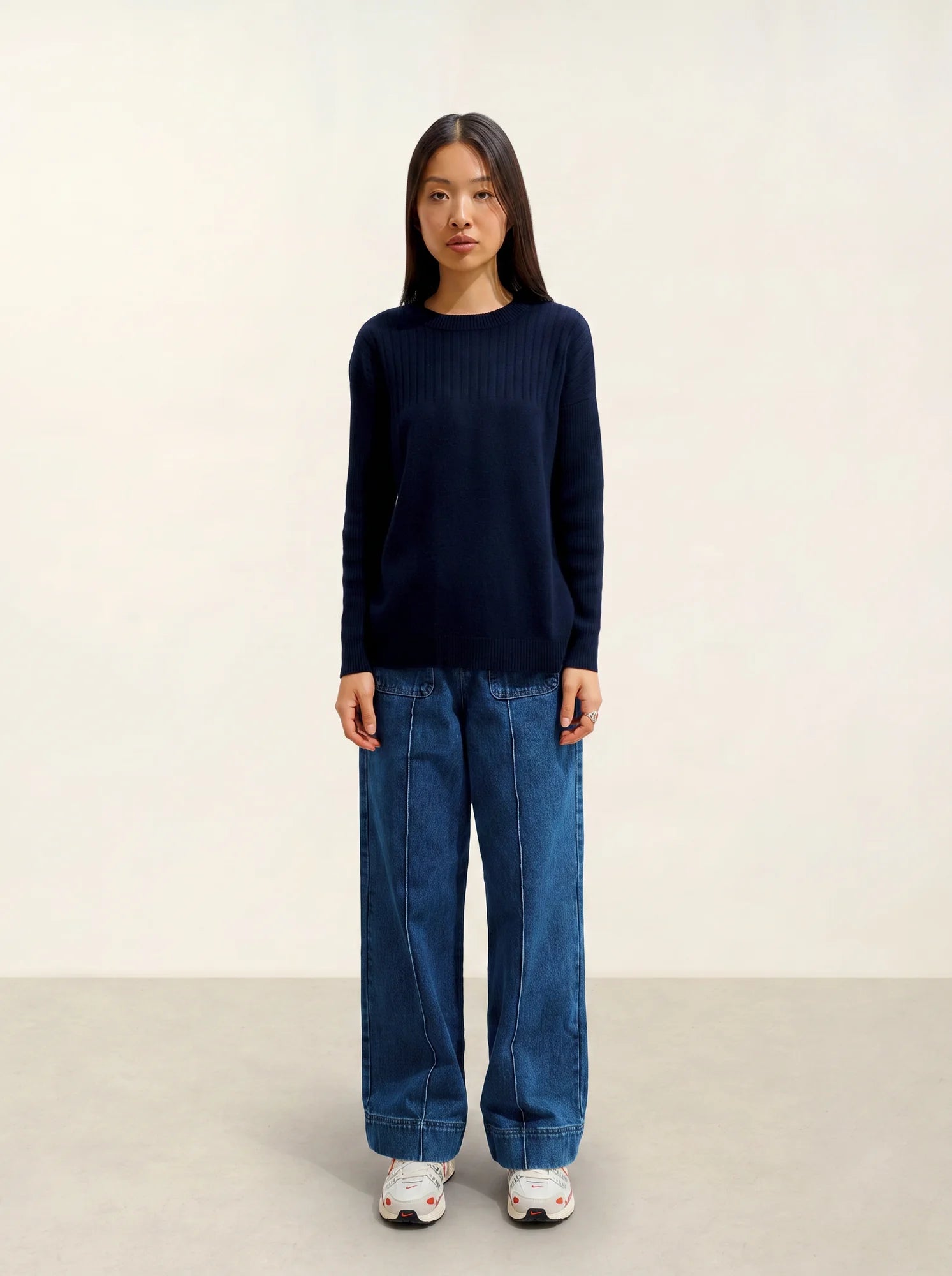 DARIA Sweater Crew Neck Navy