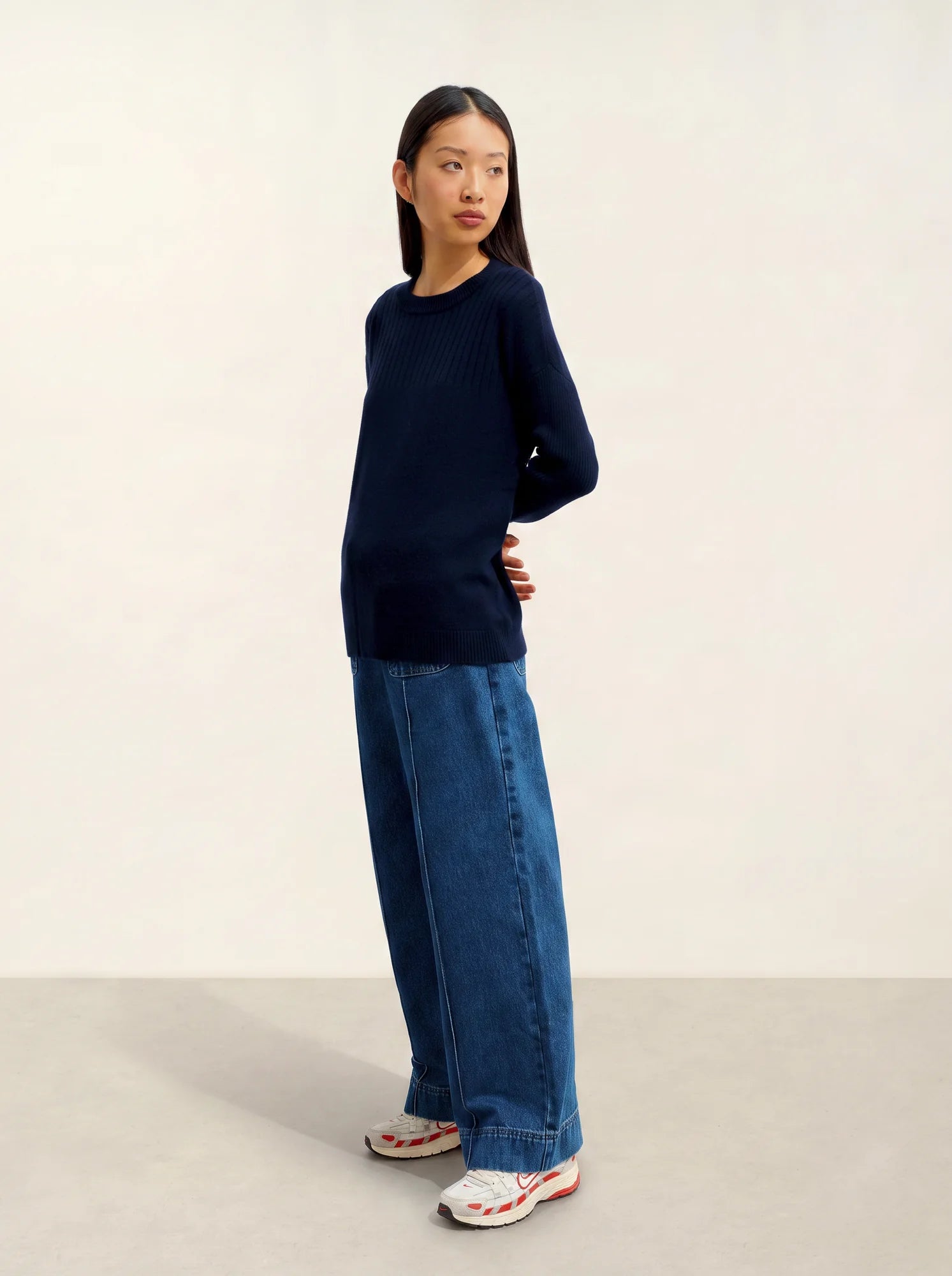 DARIA Sweater Crew Neck Navy