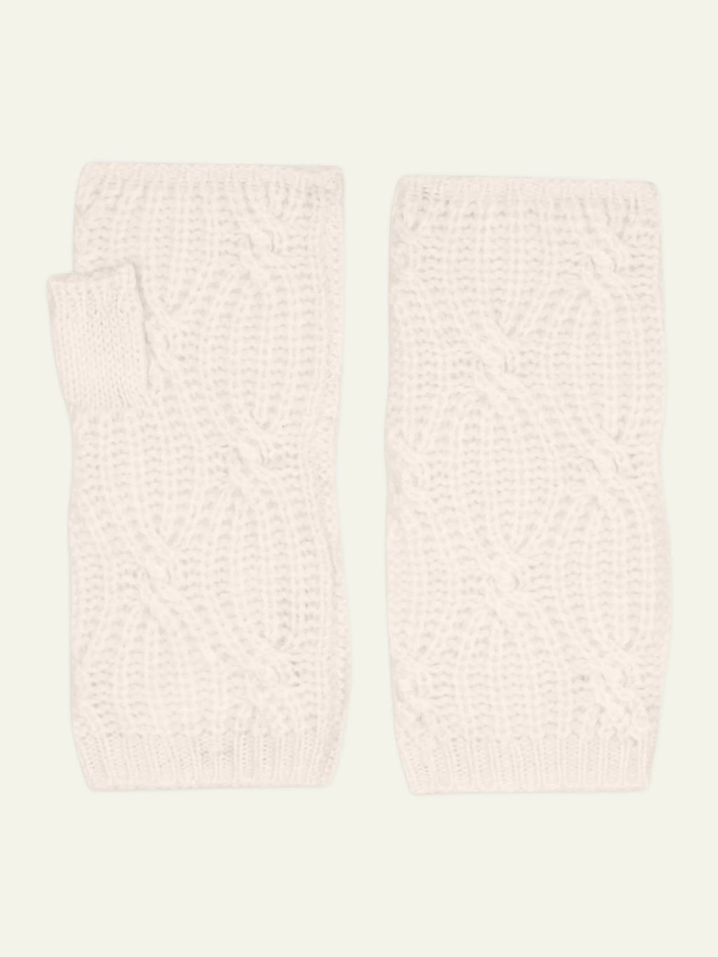 IRIS fingerless gloves 6 ply snow