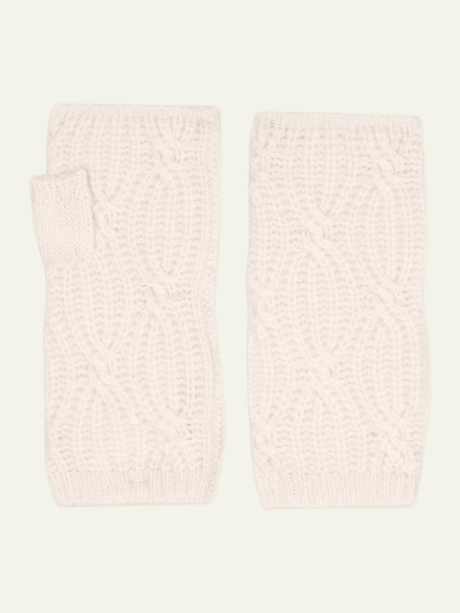 IRIS fingerless gloves 6 ply snow