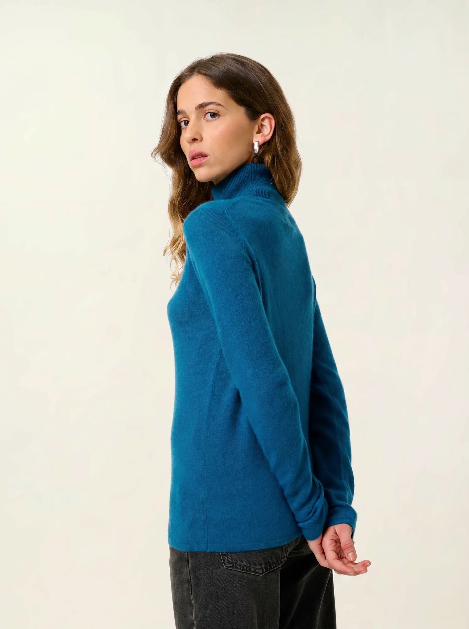 BISE Pullover Rollkragen Pfauenblau