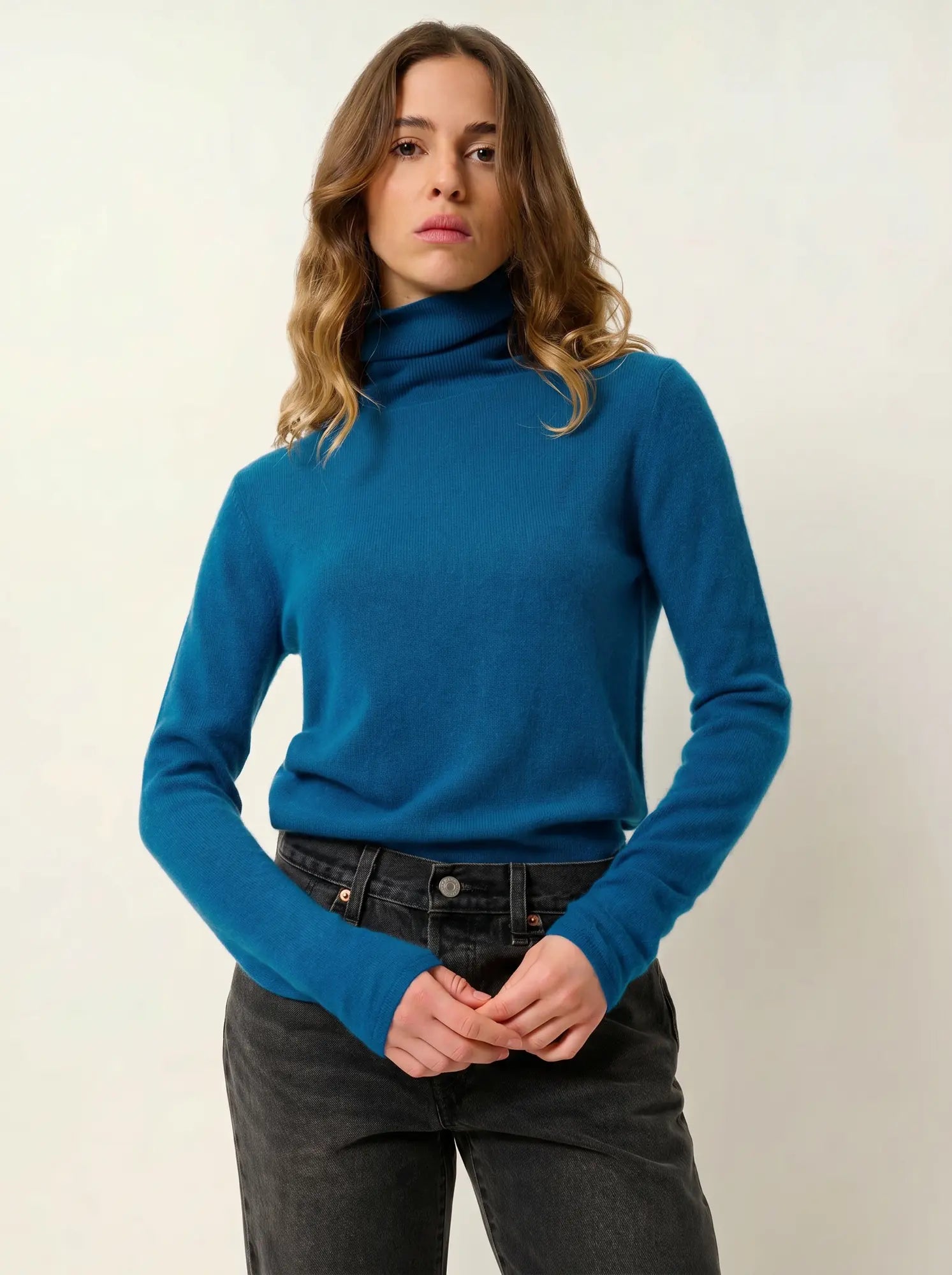 BISE Pullover Rollkragen Pfauenblau