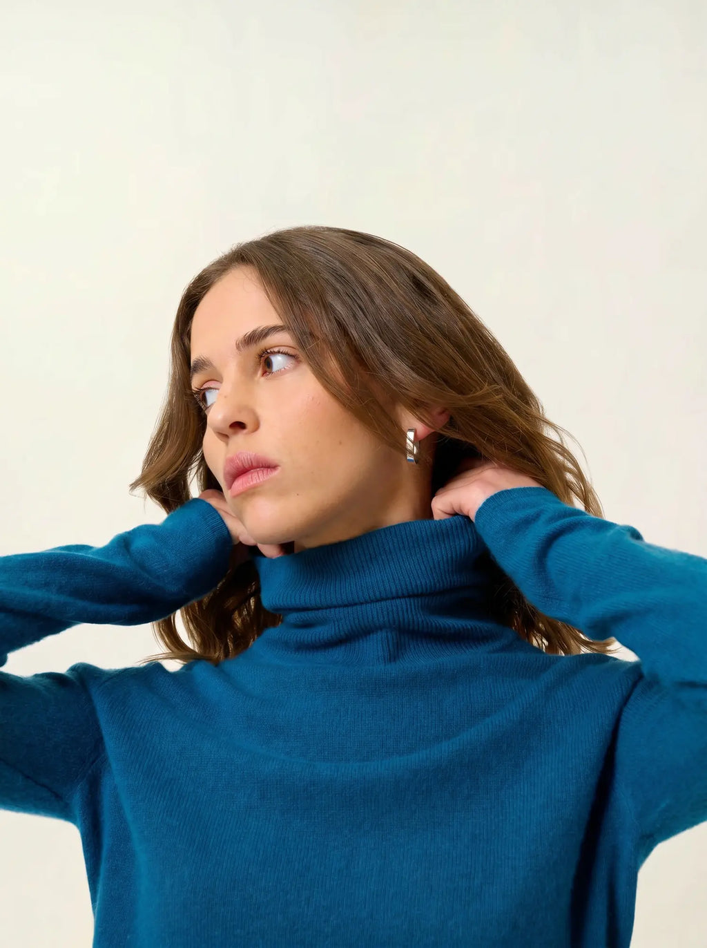 BISE Pullover Rollkragen Pfauenblau