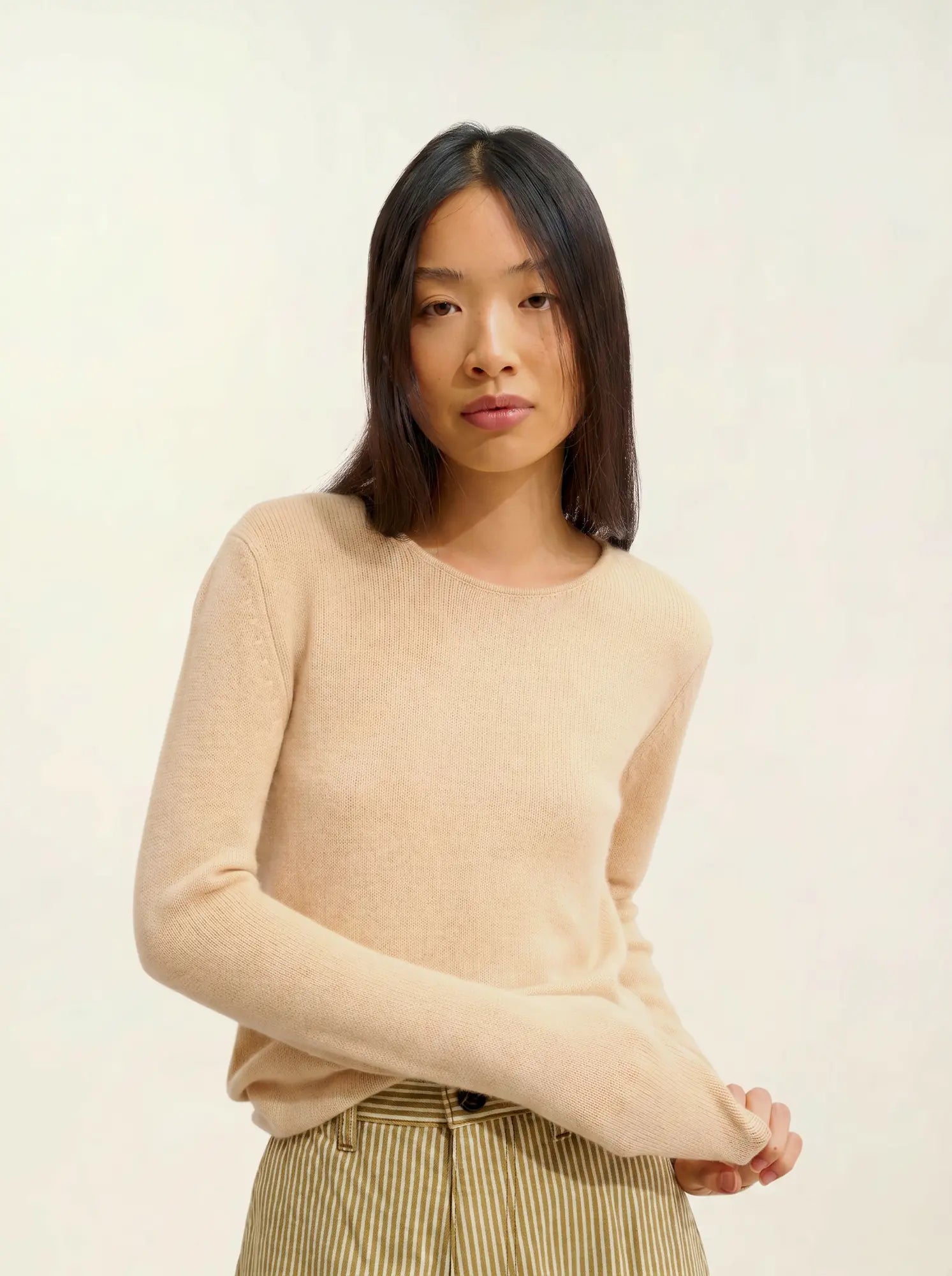 IVY sweater crew neck 4 ply beige