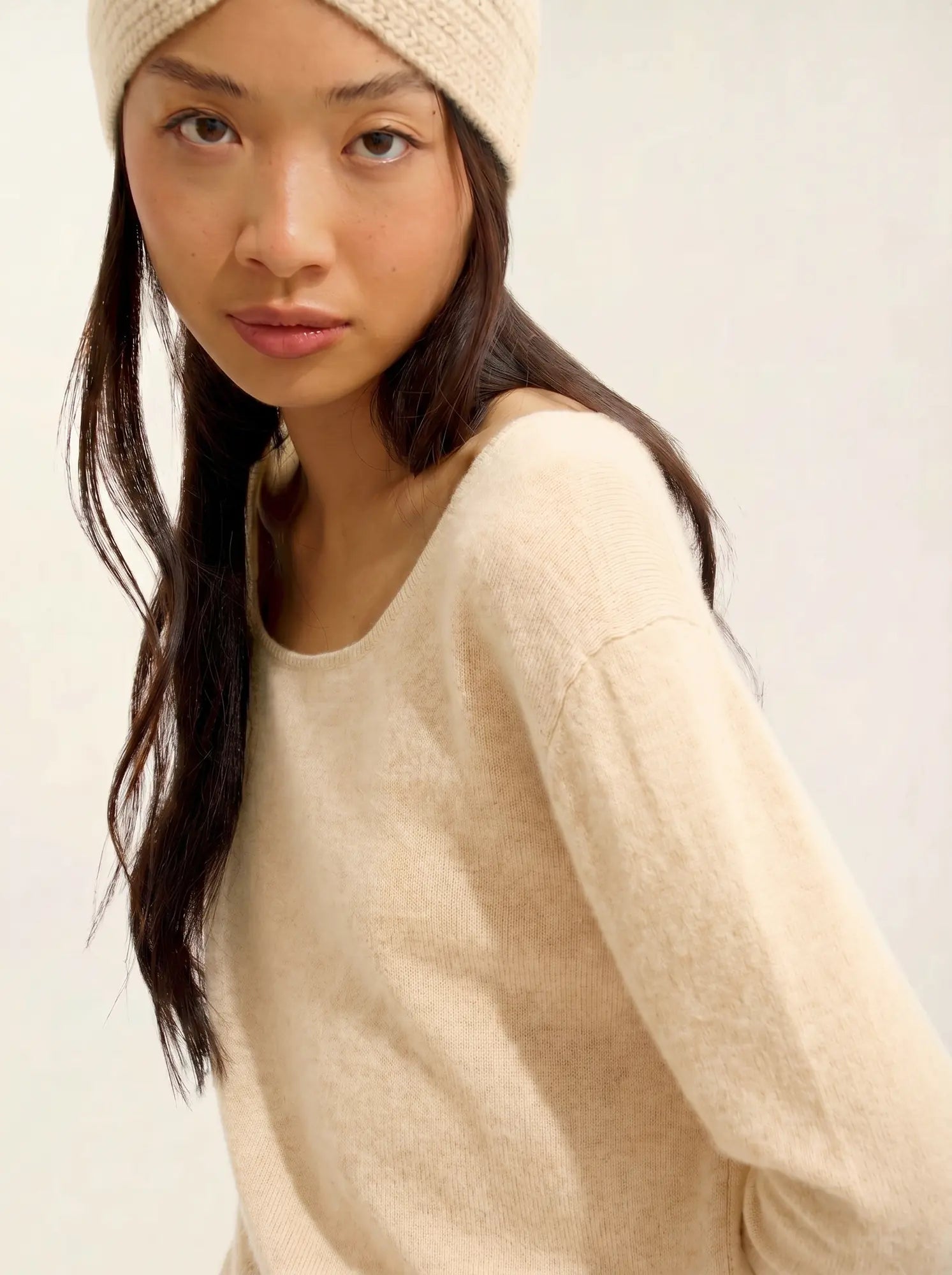 LANFON sweater crew neck lemonade
