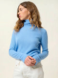 BISE pull col roulé bleu bébé