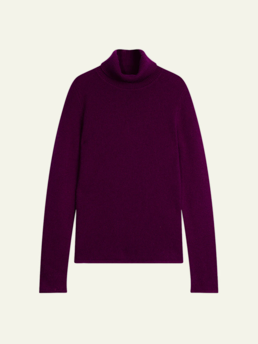 TED pull col roulé 4 fils prune