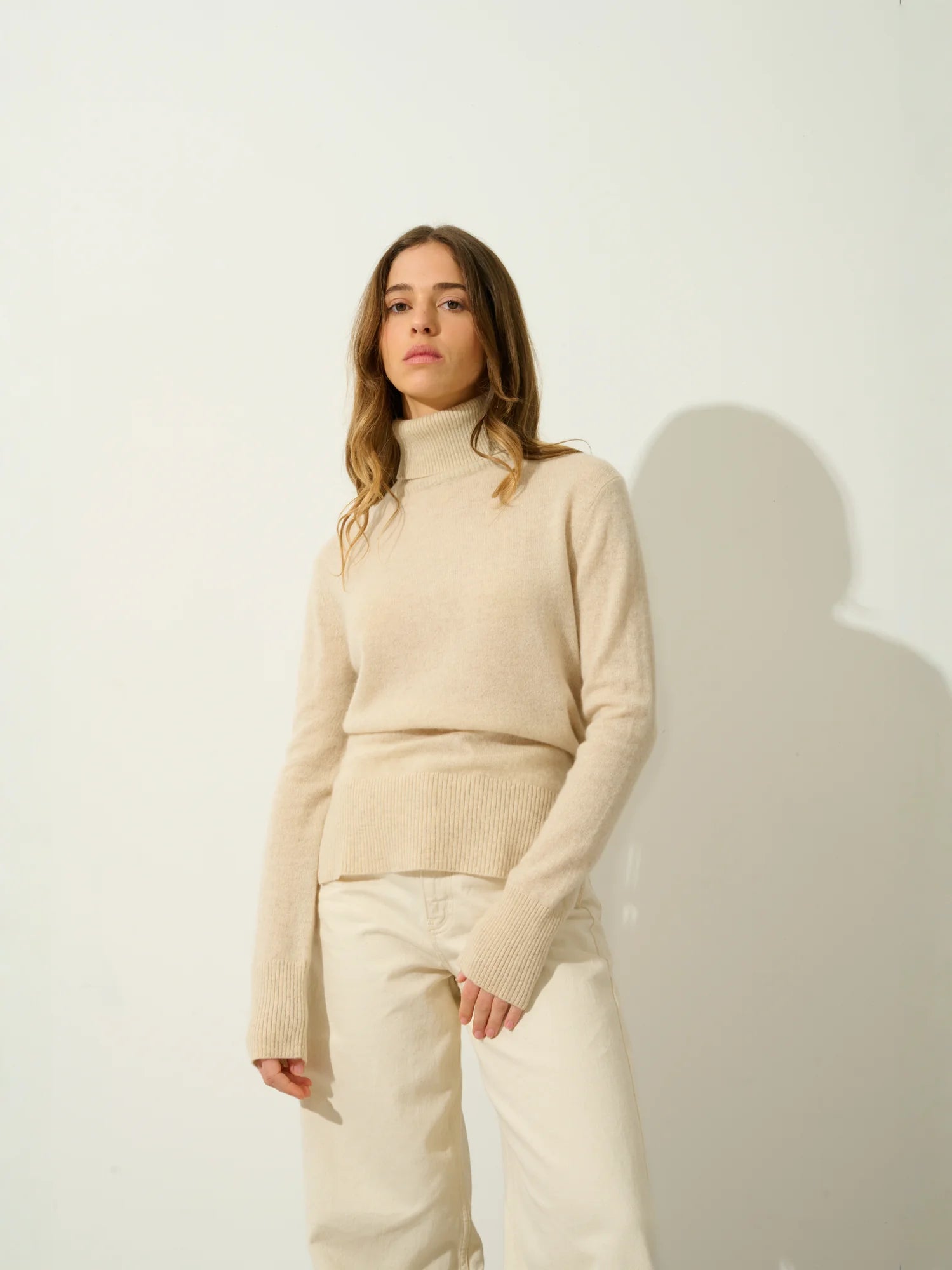FORNET pull col roulé avoine