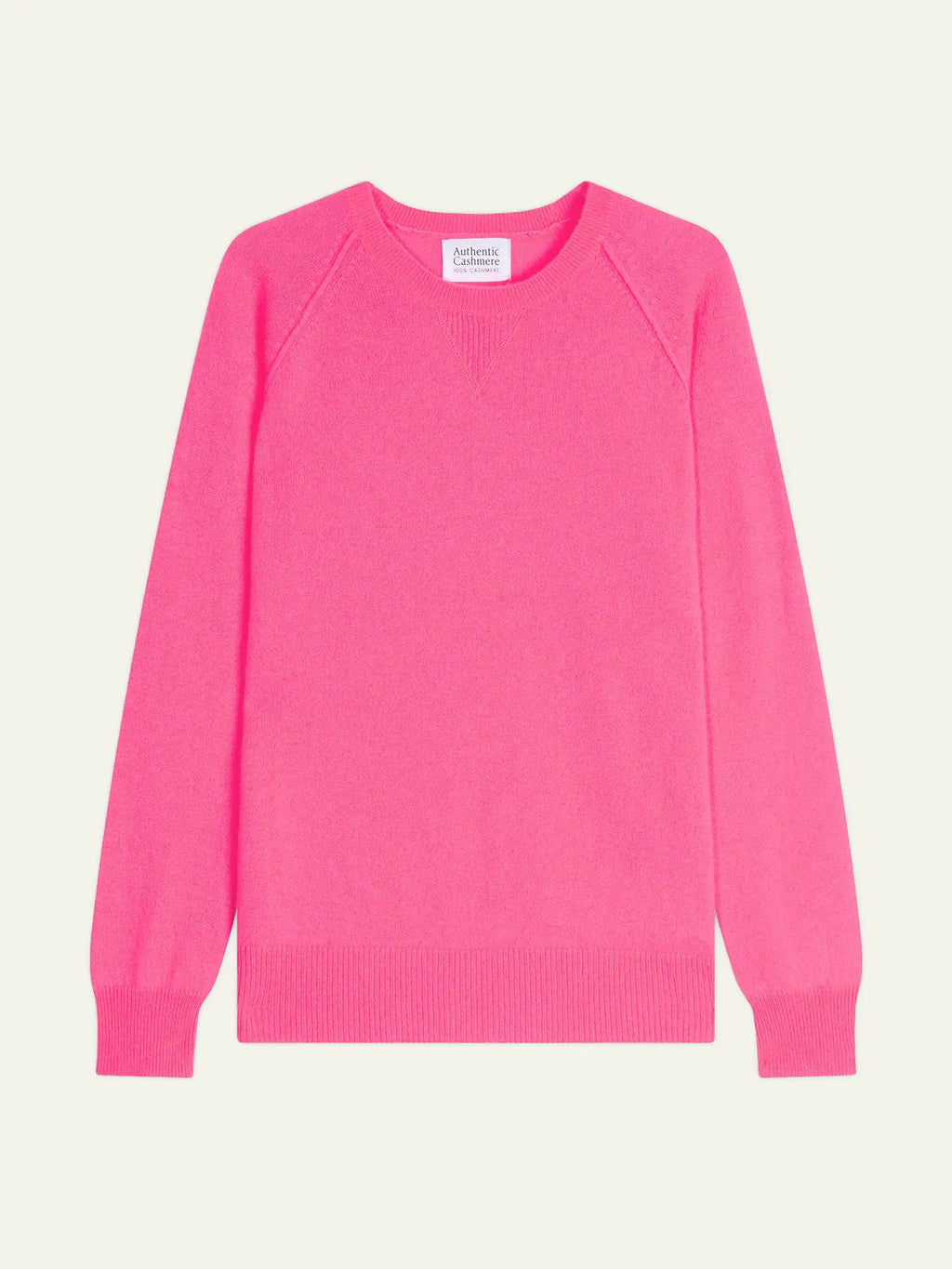 ETRET Pullover Rundhalsausschnitt Neonrosa