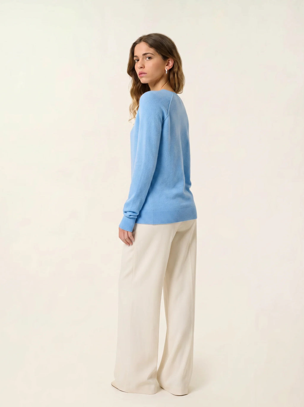 ETRET pull col rond bleu bébé