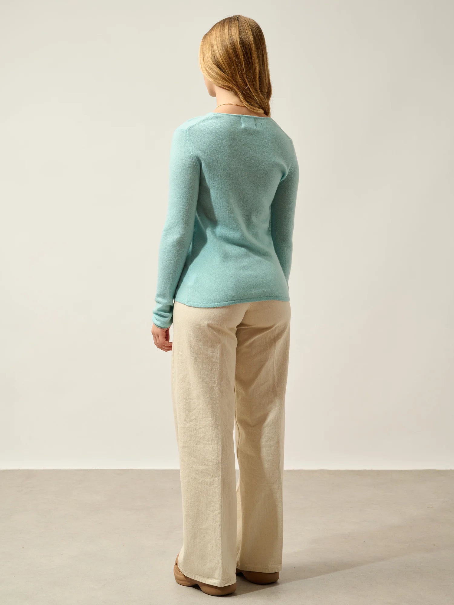 EPÉNA pull col rond aqua