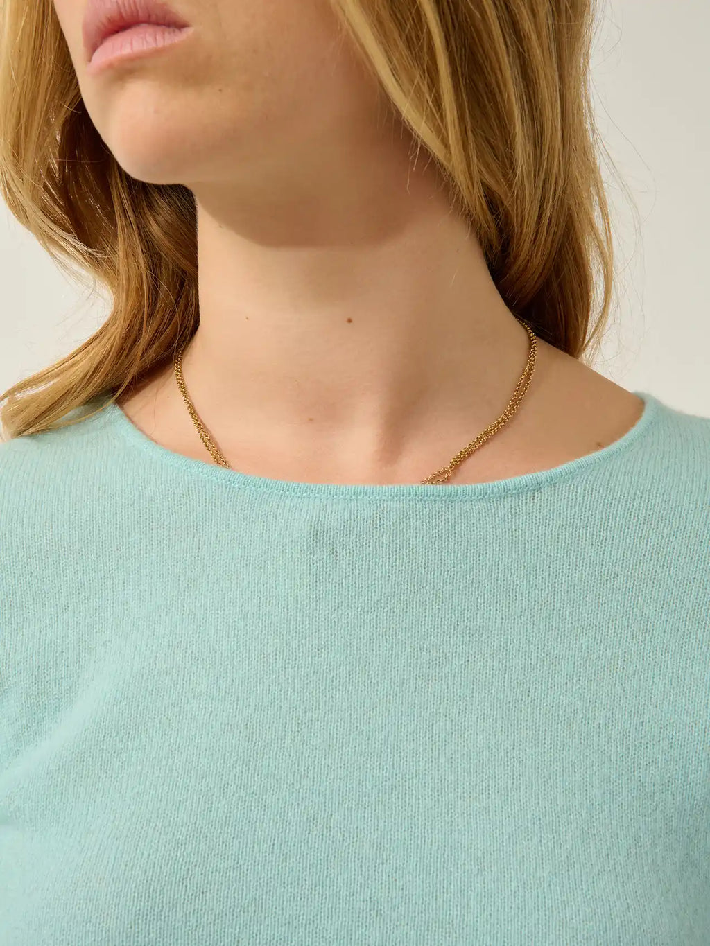 EPÉNA pull col rond aqua