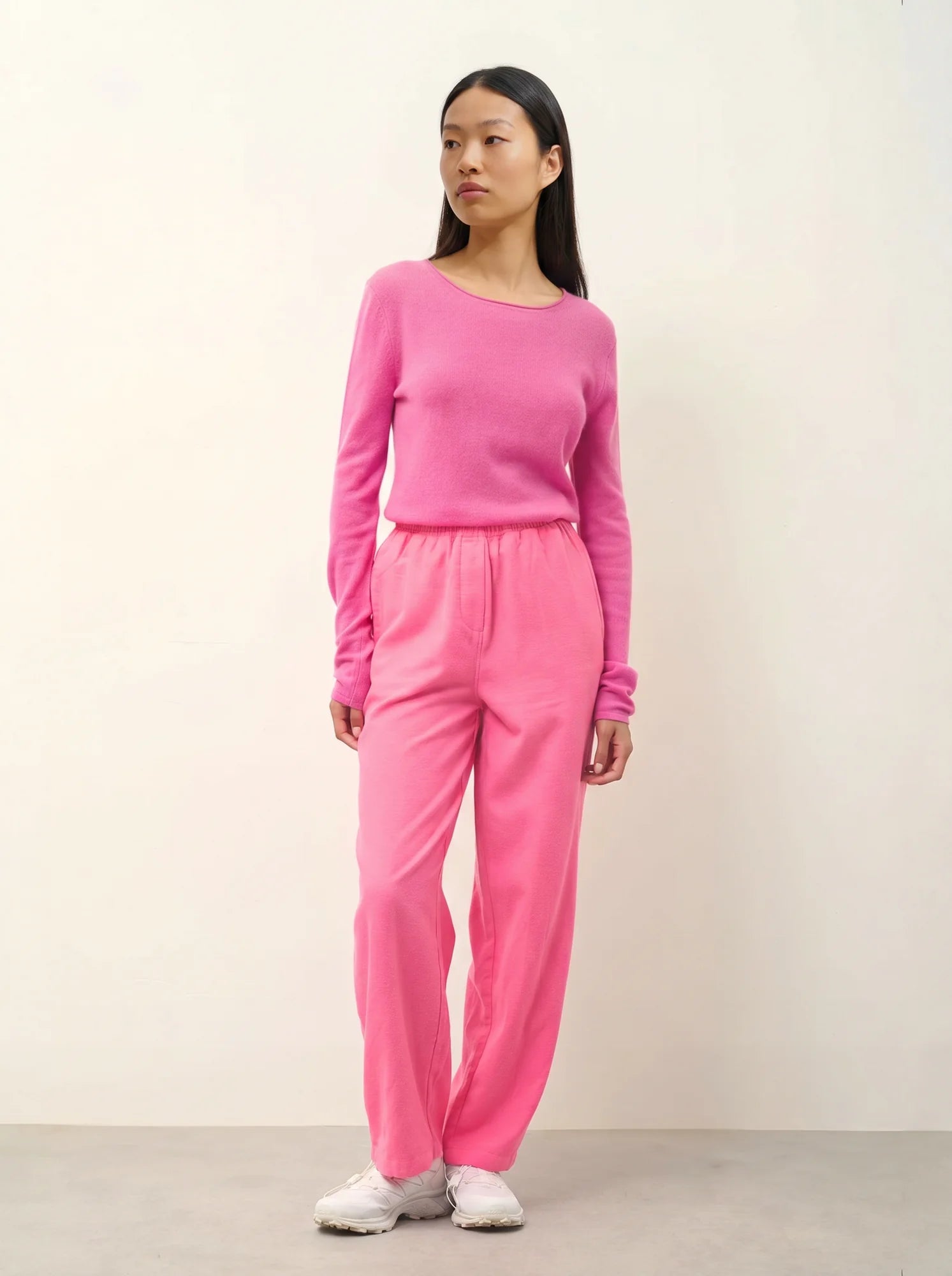 EPÉNA Pullover Rundhalsausschnitt Rosa