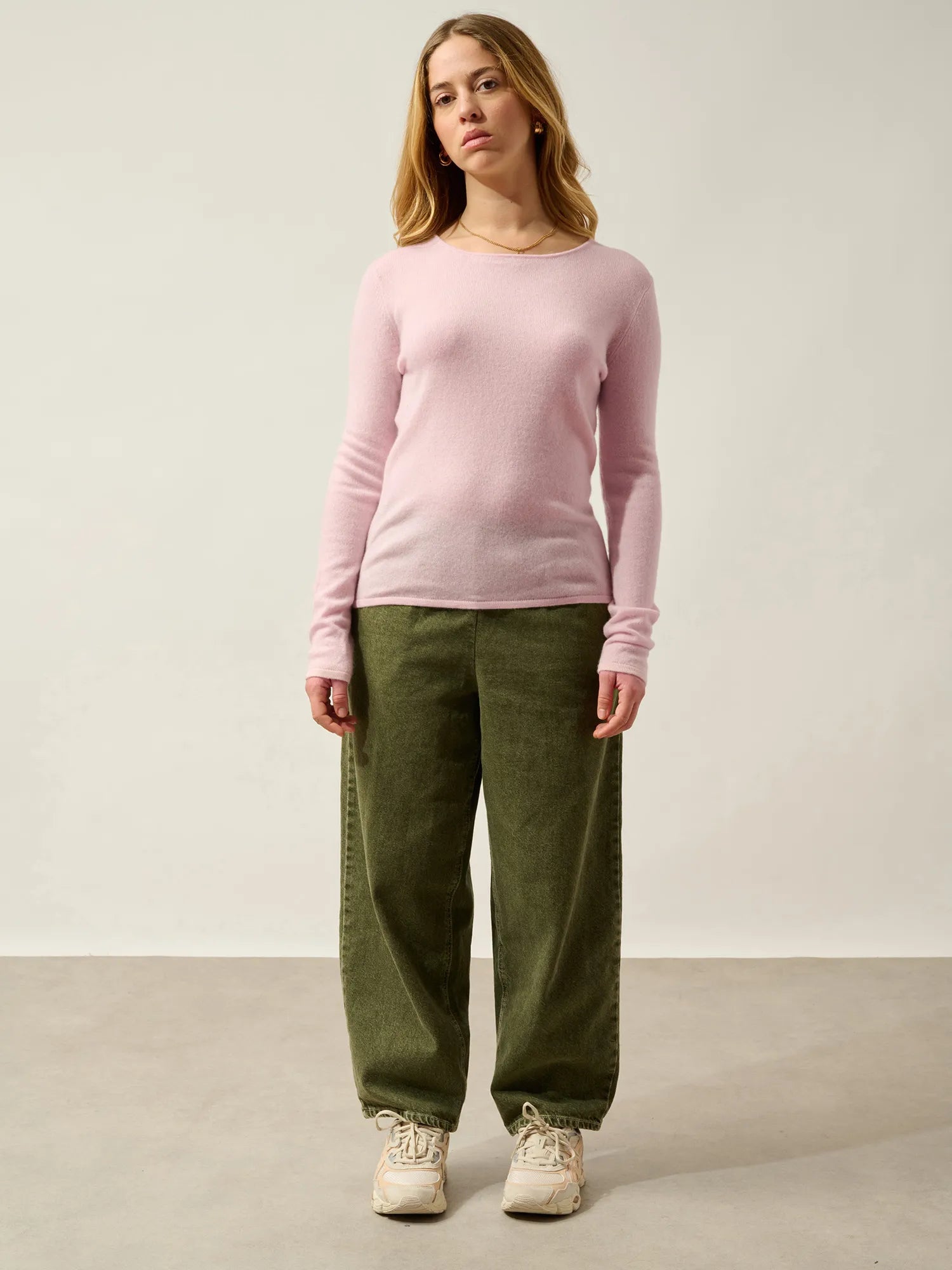 EPÉNA Pullover Rundhalsausschnitt Puderrosa
