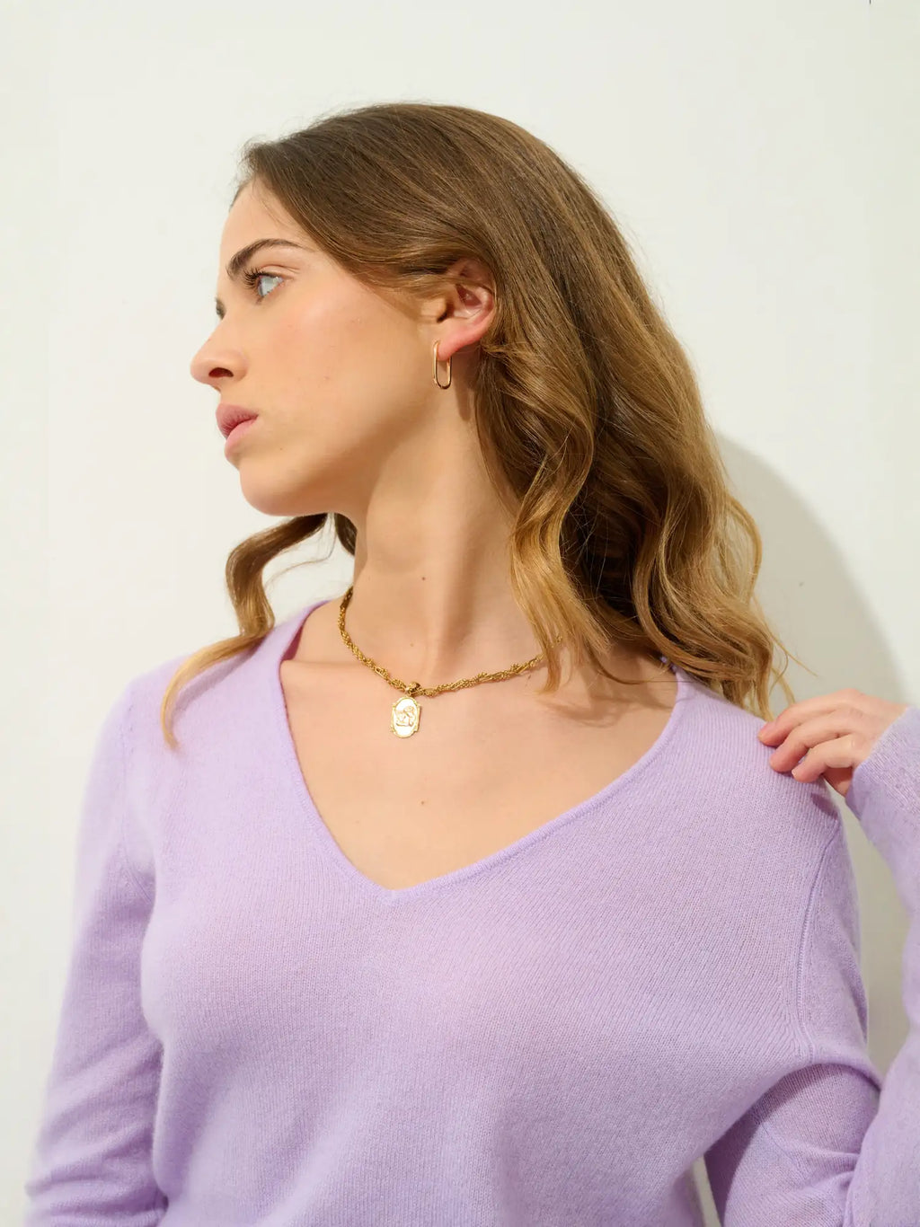 GALISE pull col V mauve
