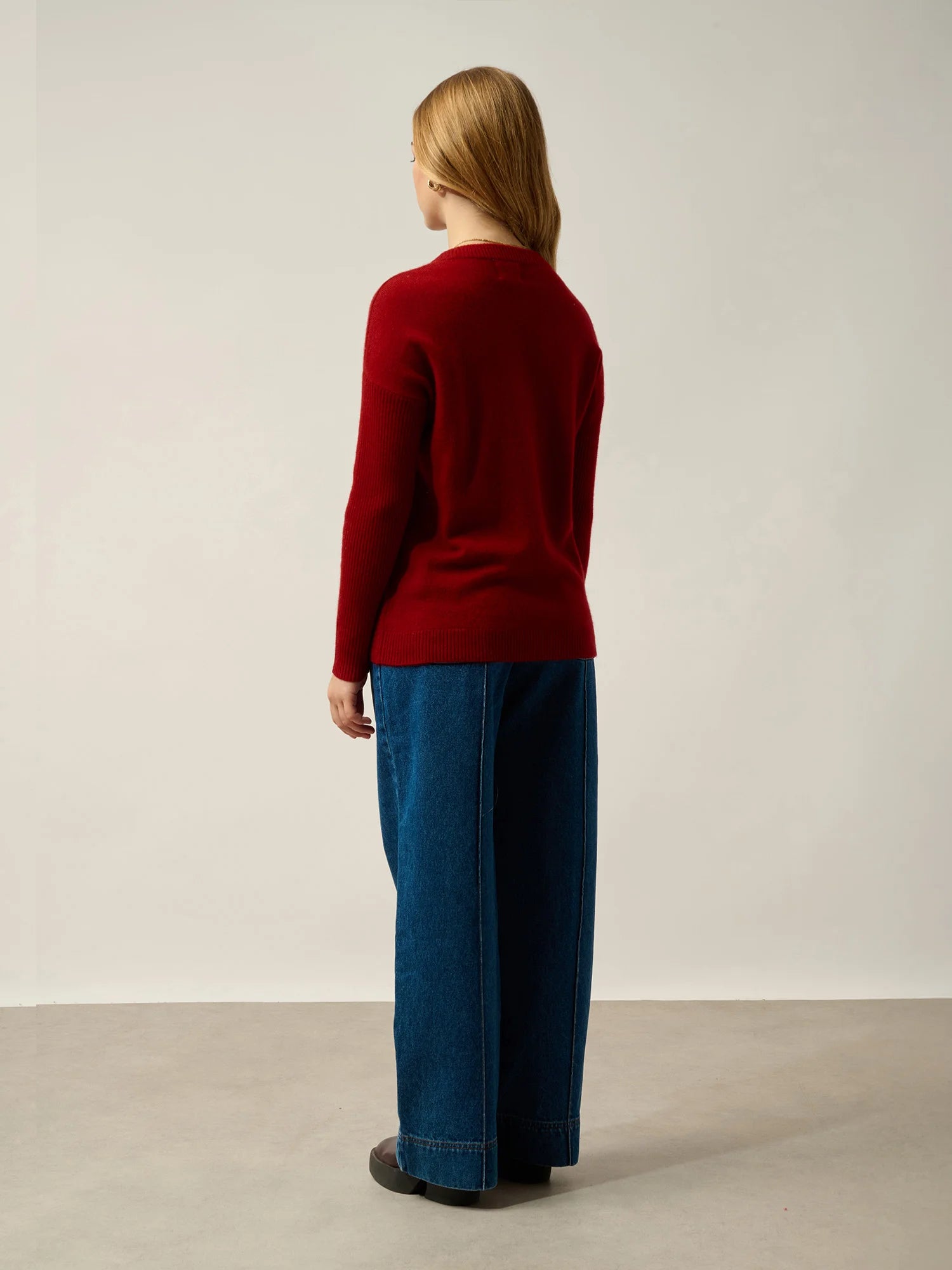 DARIA pullover rundhalsausschnitt rubin
