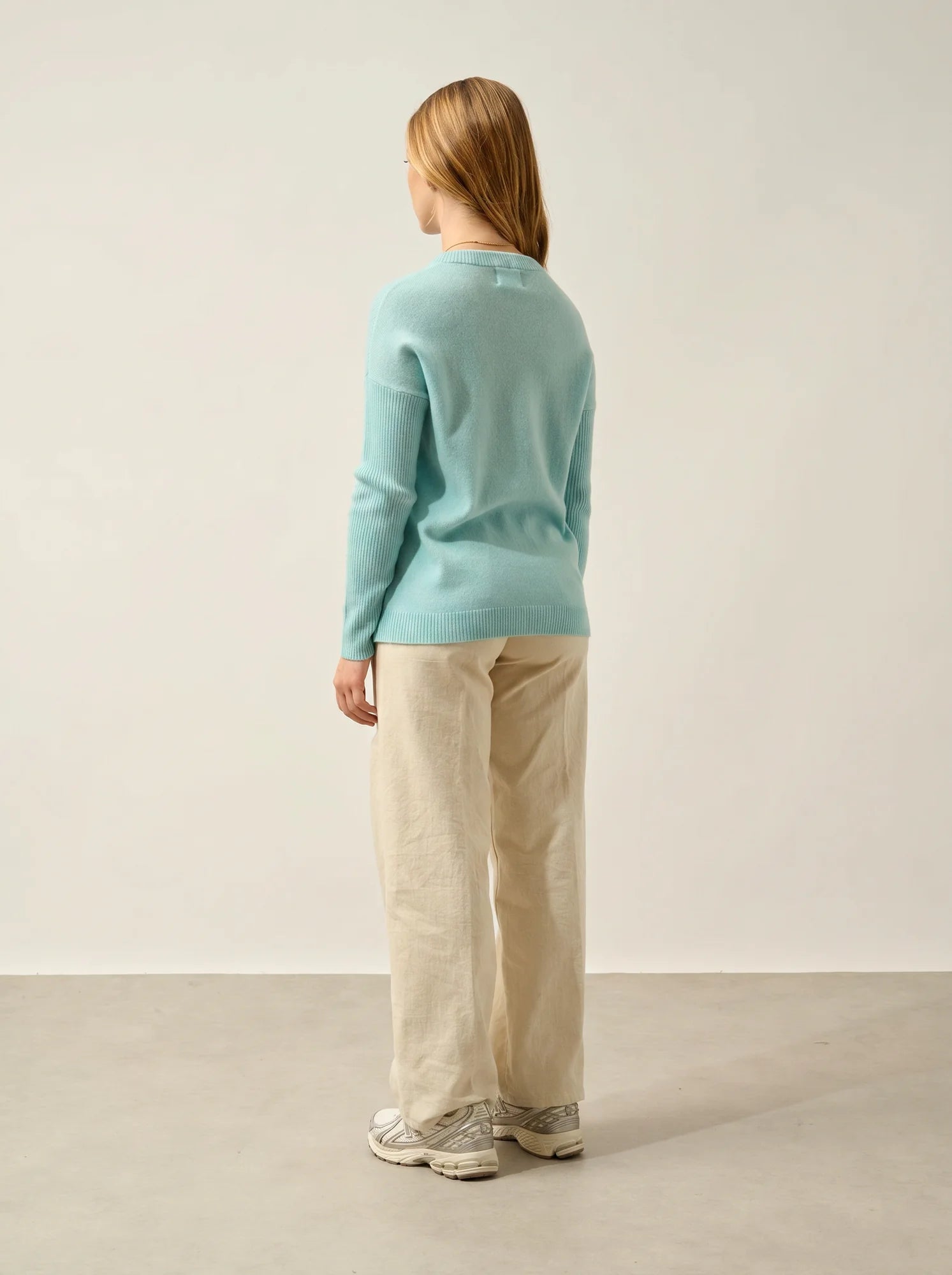DARIA Pullover Rundhalsausschnitt Aqua