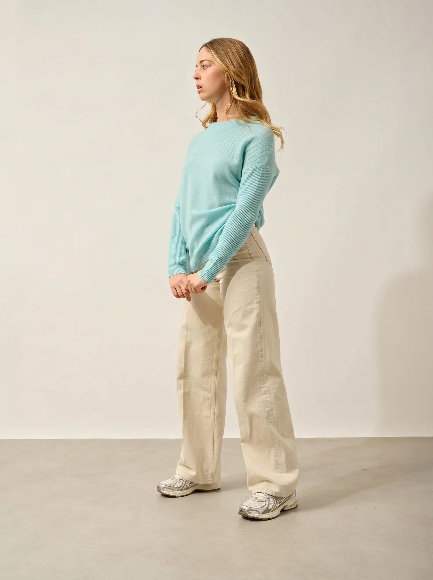 DARIA Pullover Rundhalsausschnitt Aqua