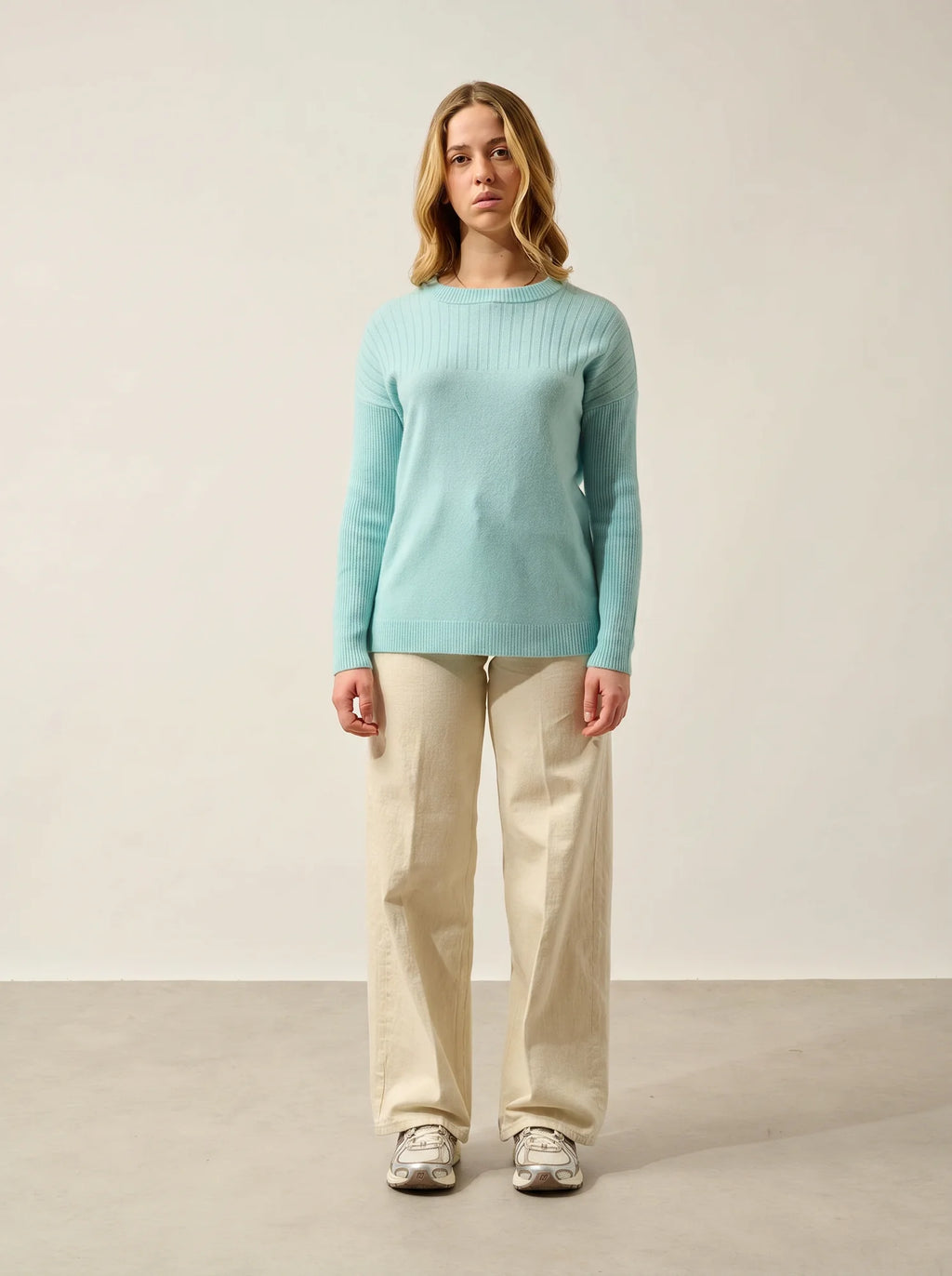 DARIA Pullover Rundhalsausschnitt Aqua