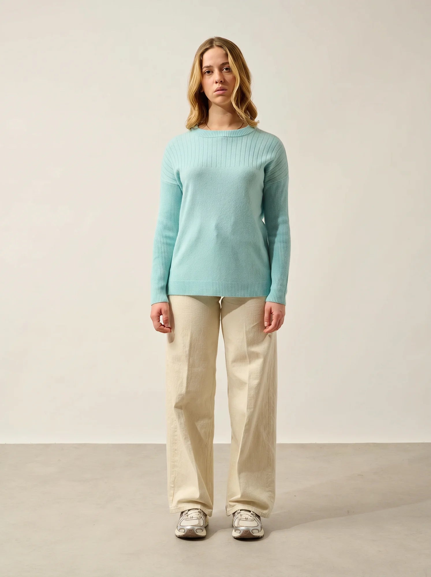 DARIA Pullover Rundhalsausschnitt Aqua