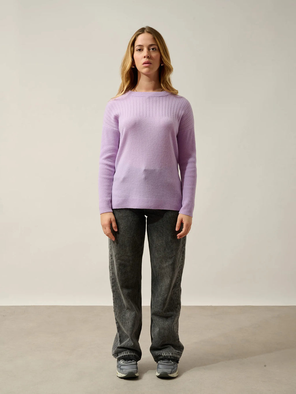 DARIA Pullover Rundhalsausschnitt Malvenfarben