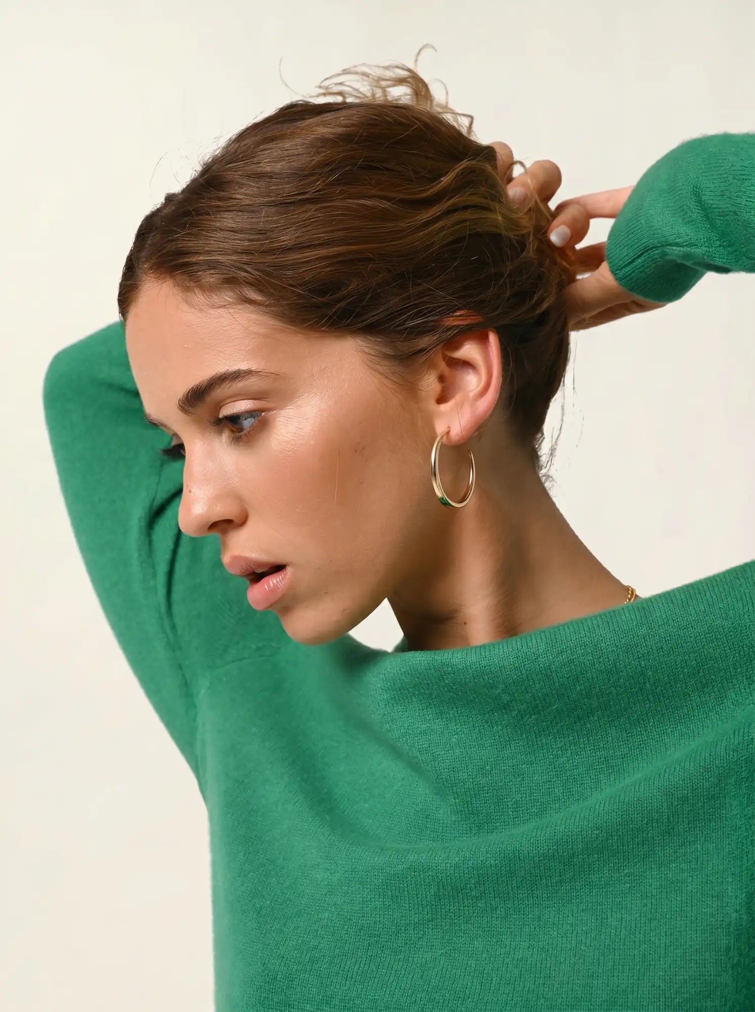 ECRIN pull col rond menthe