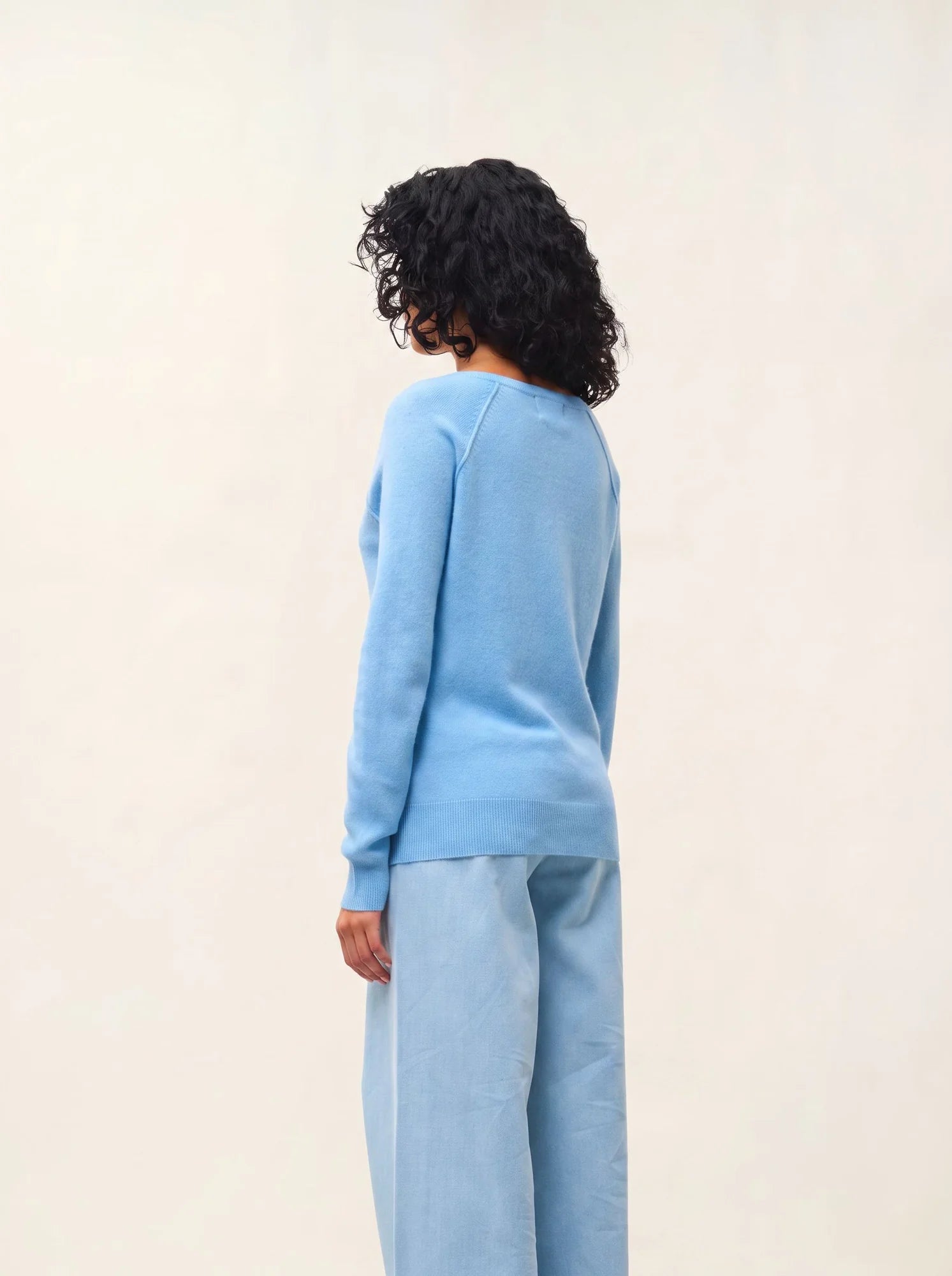 GIUSALET sweater v-neck inca blue