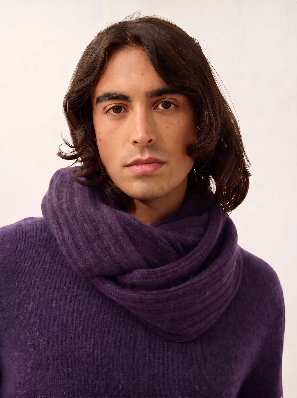 TOMMY tour de cou 4 fils violet chiné