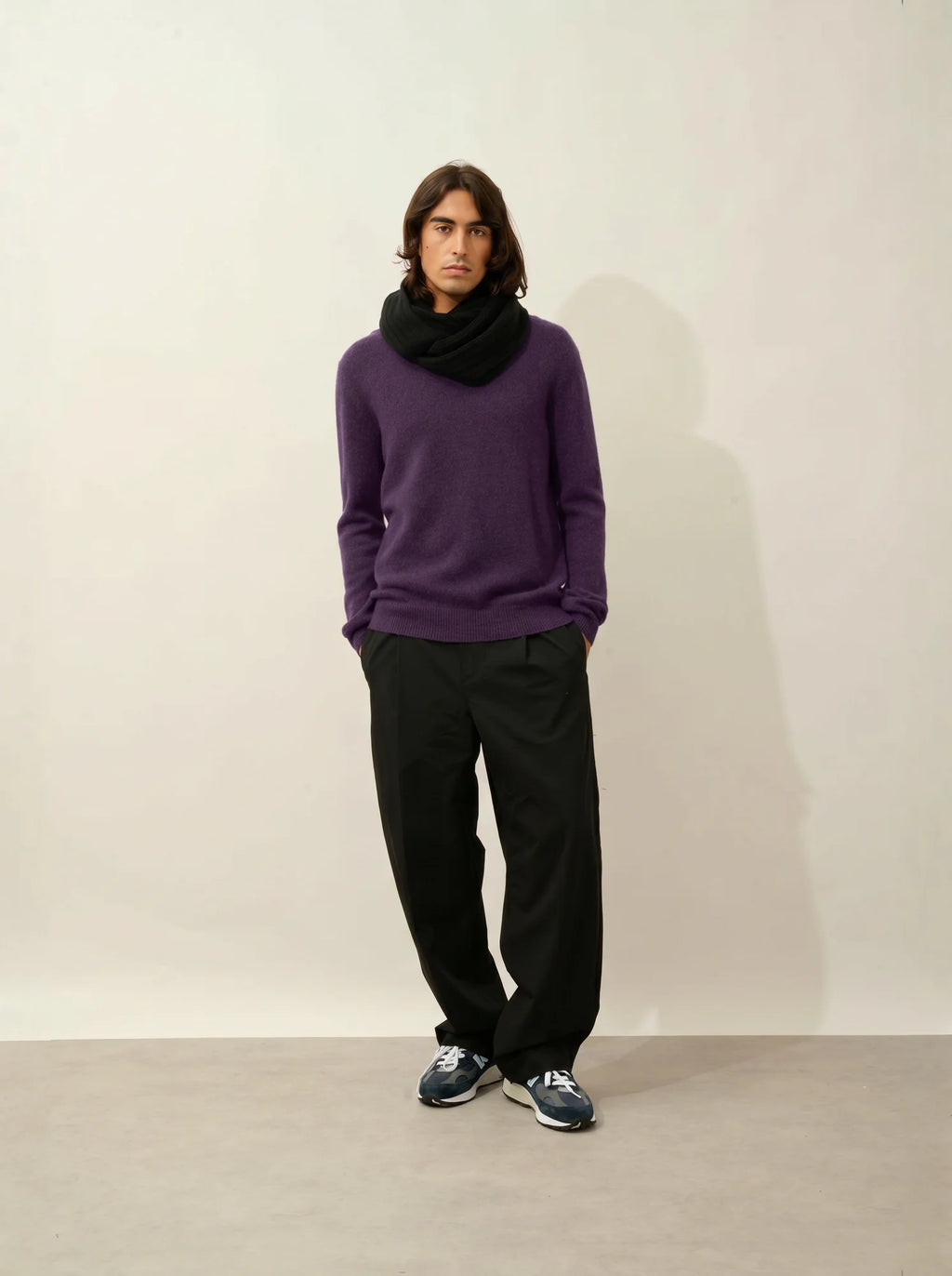 TOMMY tour de cou 4 fils violet chiné