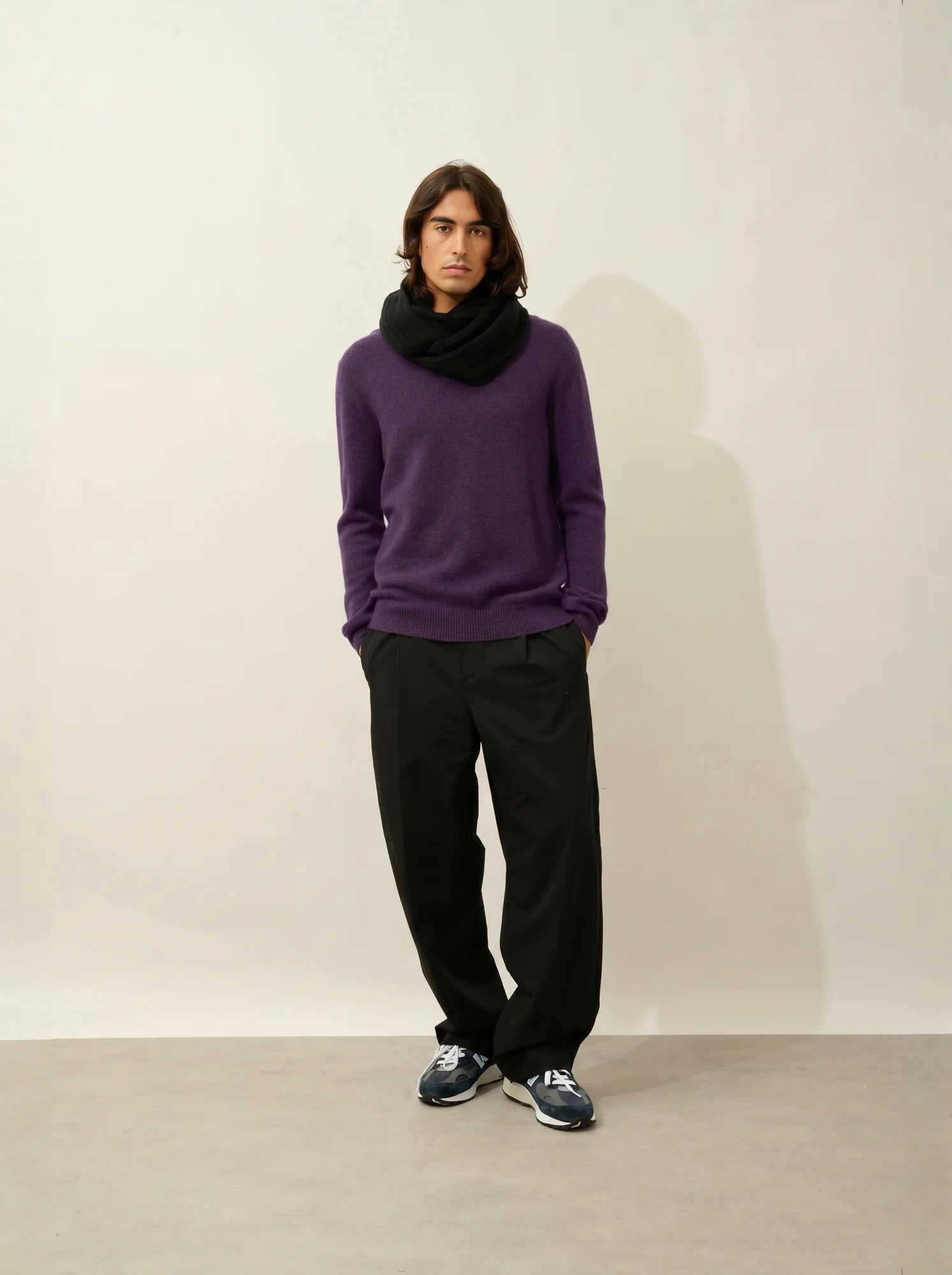TOMMY tour de cou 4 fils violet chiné
