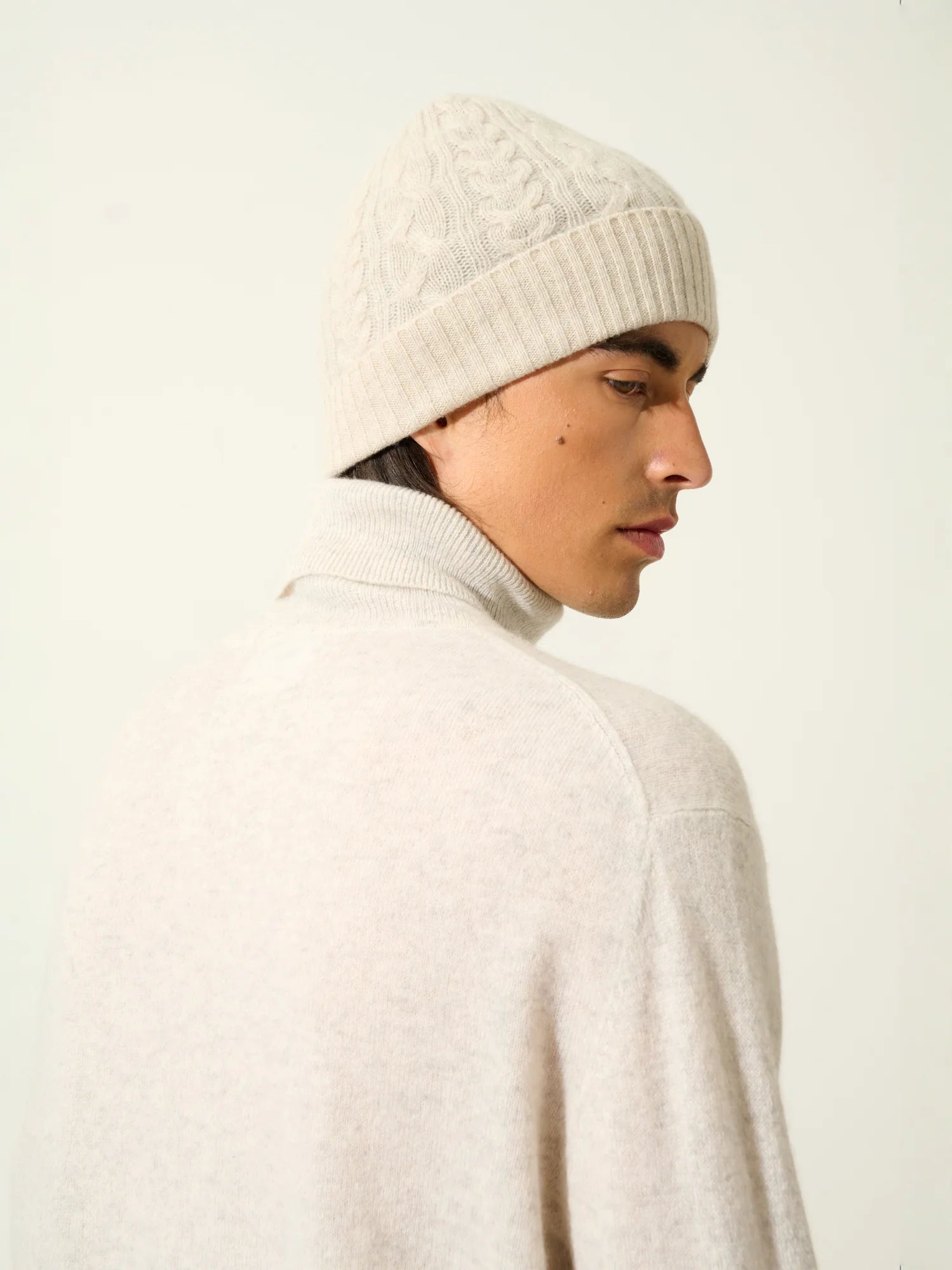 SCOTT beanie 4 ply heather beige