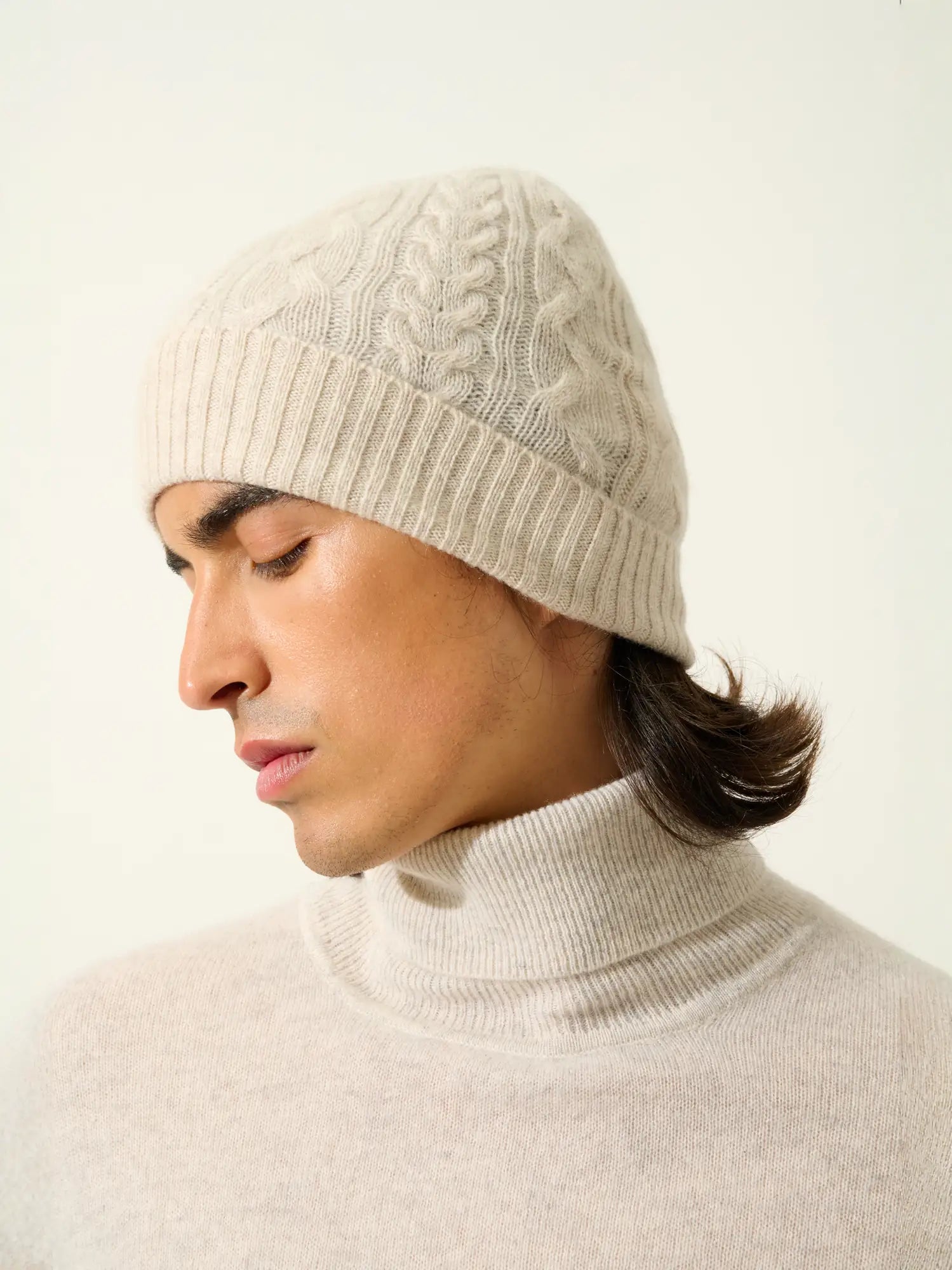 SCOTT beanie 4 ply heather beige