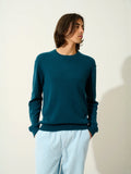 NOLAN sweater crew neck teal green