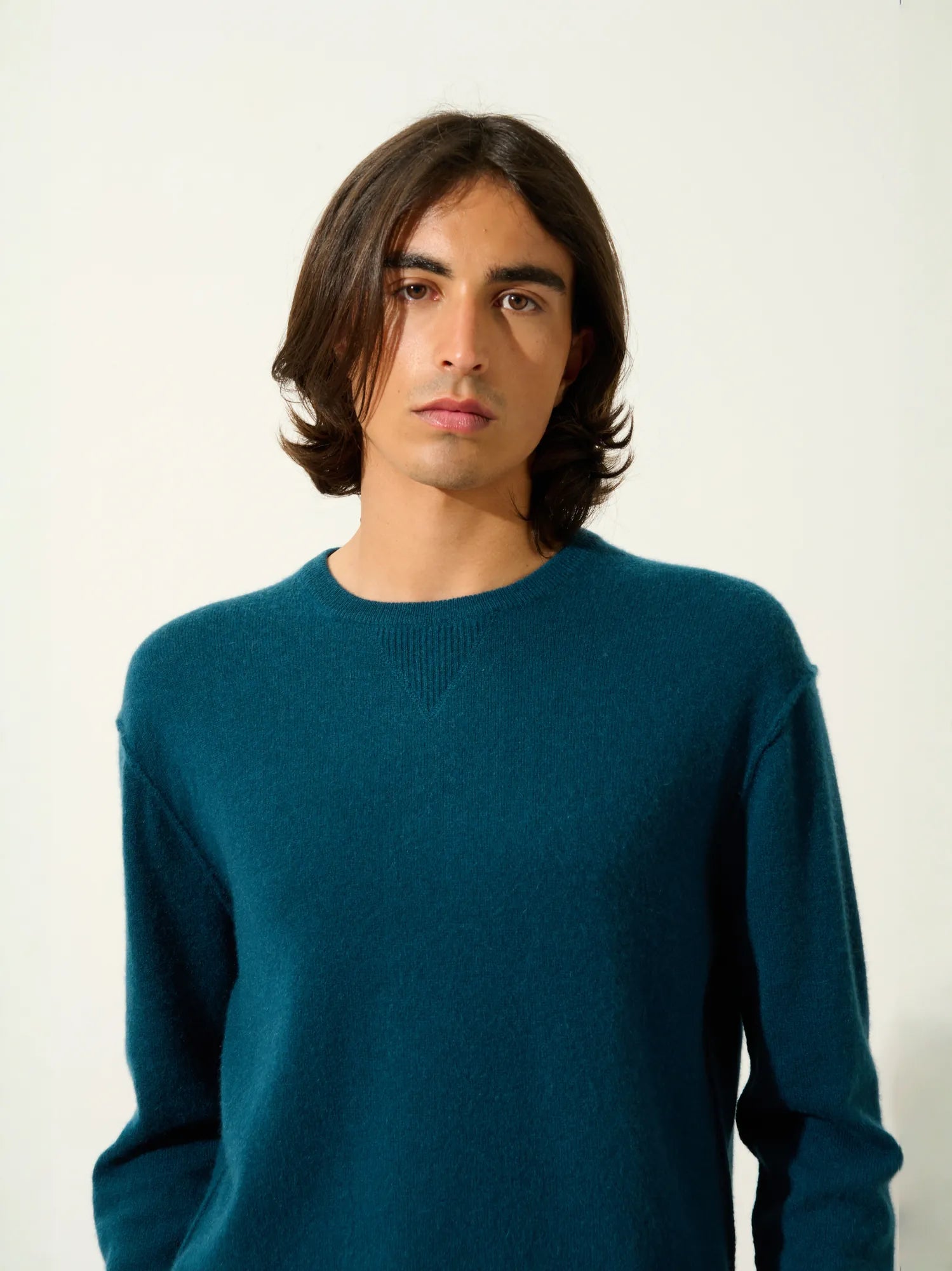 NOLAN sweater crew neck teal green