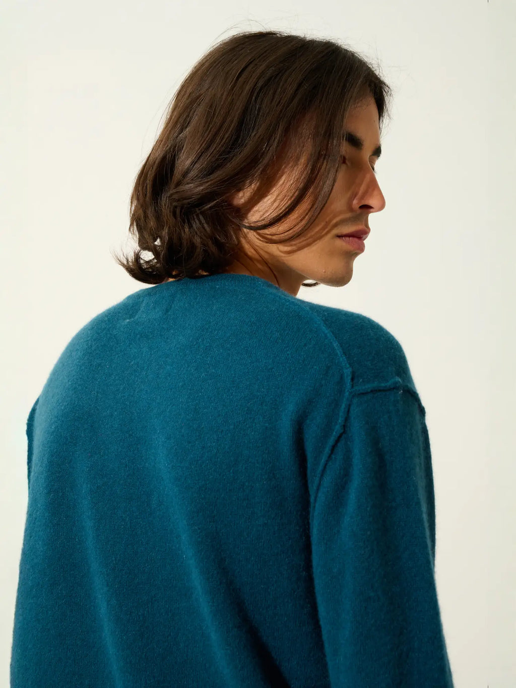 NOLAN sweater crew neck teal green