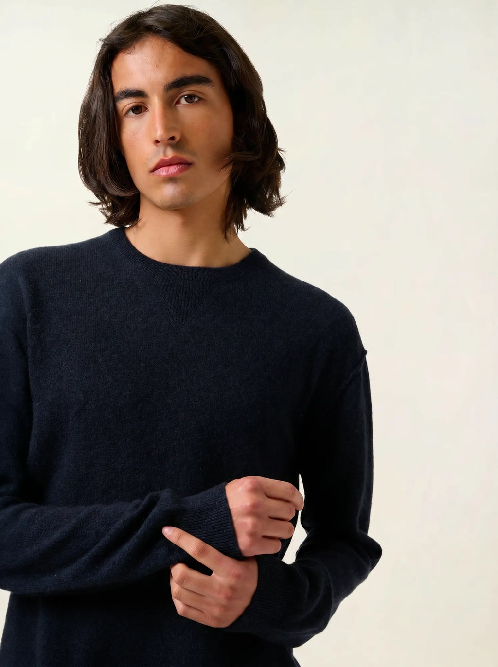 NOLAN pullover rundhalsausschnitt caviar
