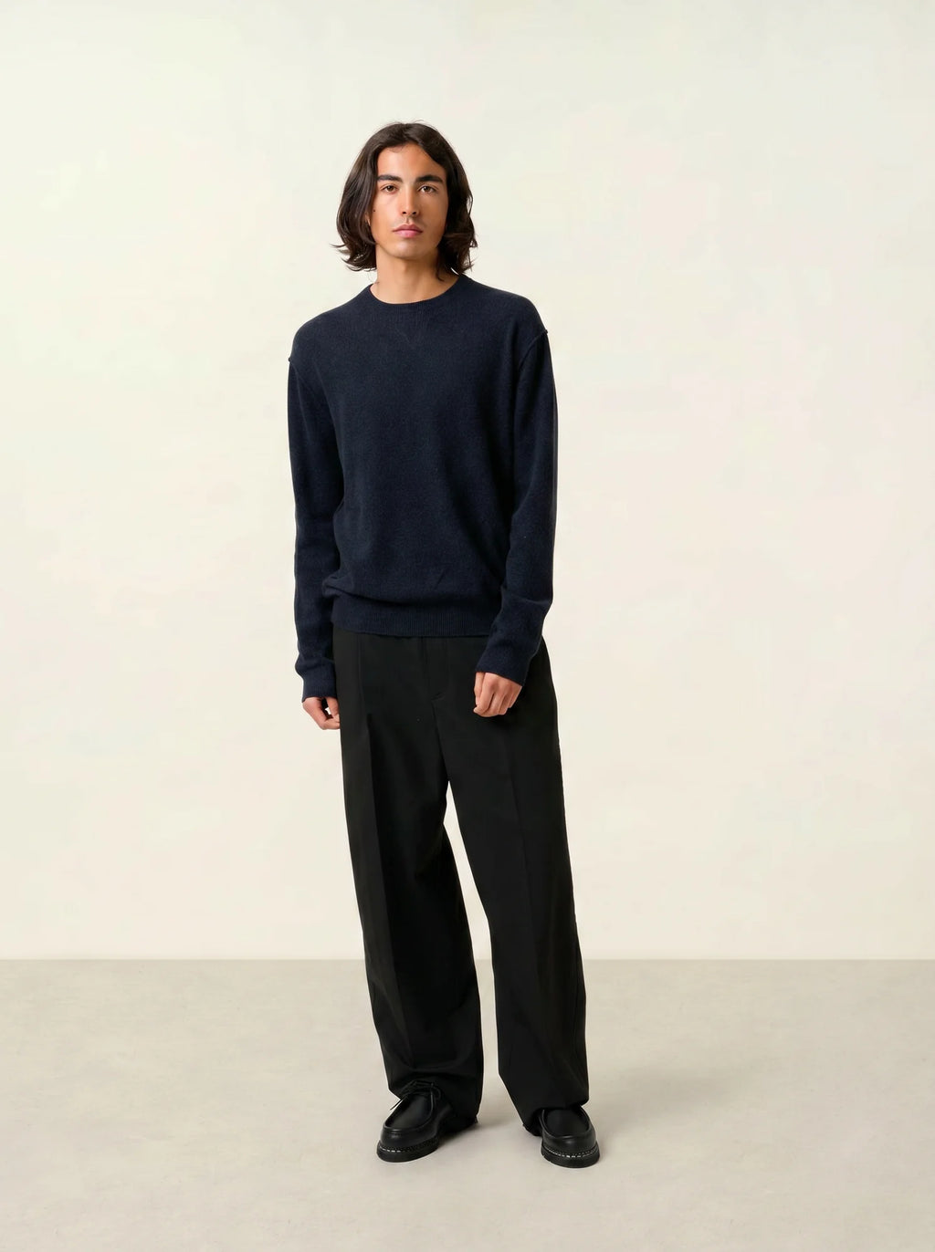 NOLAN pullover rundhalsausschnitt caviar
