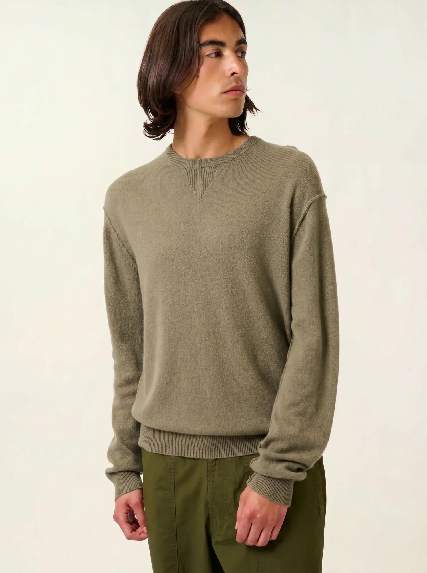 NOLAN sweater crew neck army green