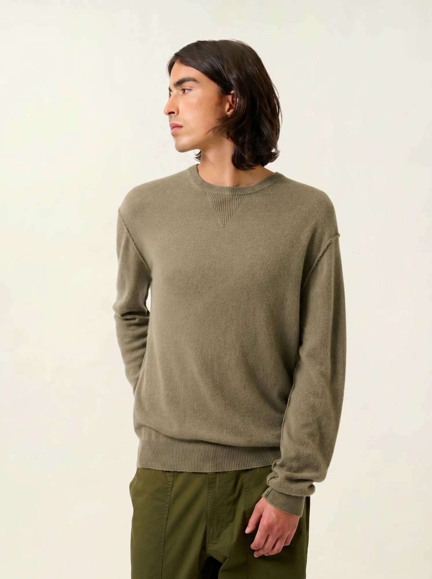 NOLAN sweater crew neck army green