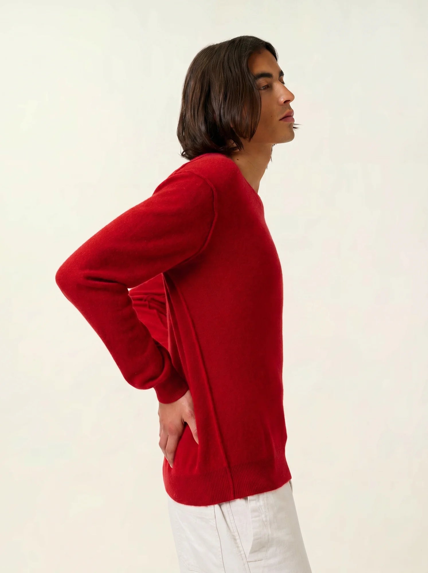 NOLAN sweater crew neck ruby