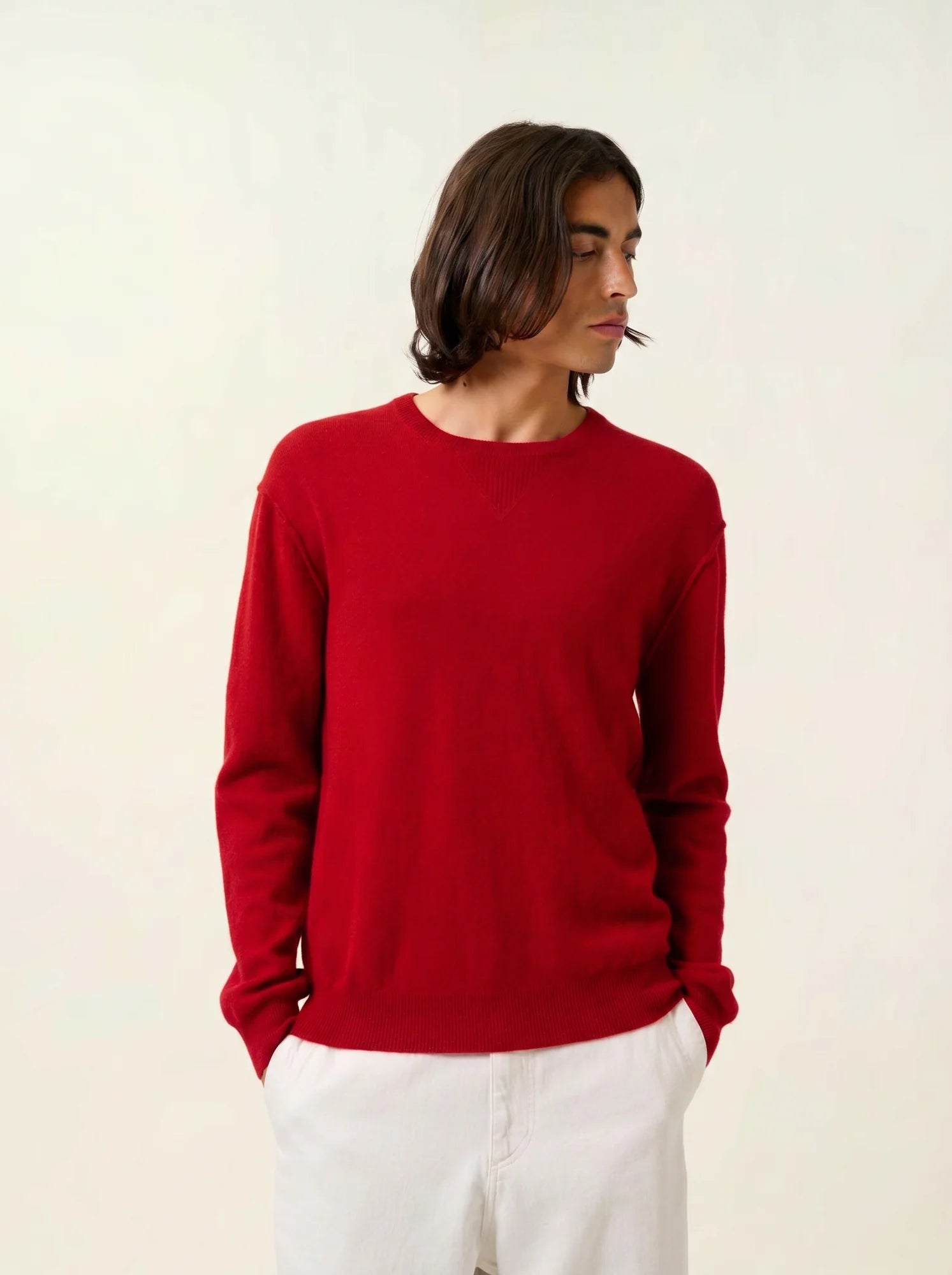 NOLAN sweater crew neck ruby