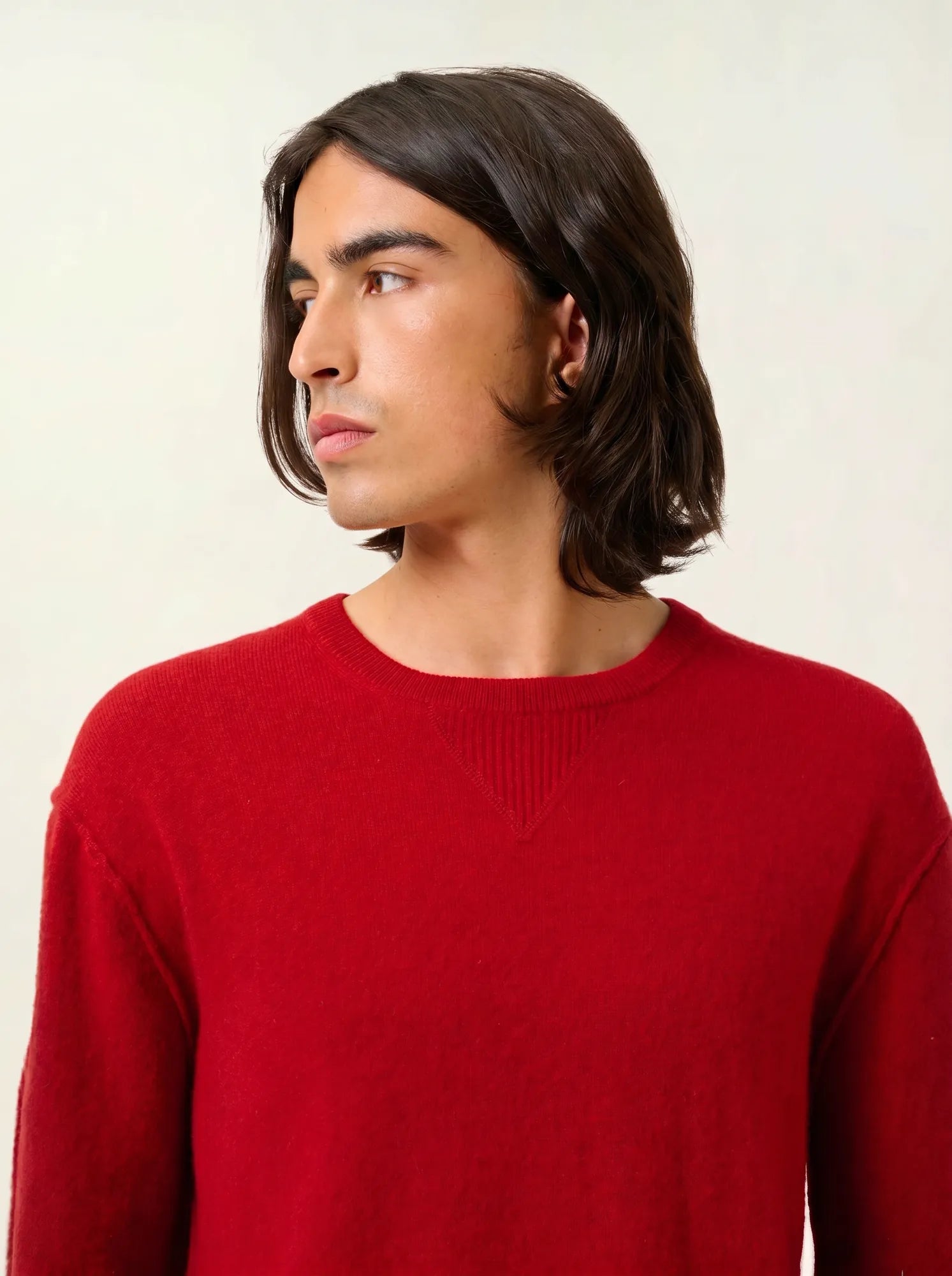 NOLAN sweater crew neck ruby