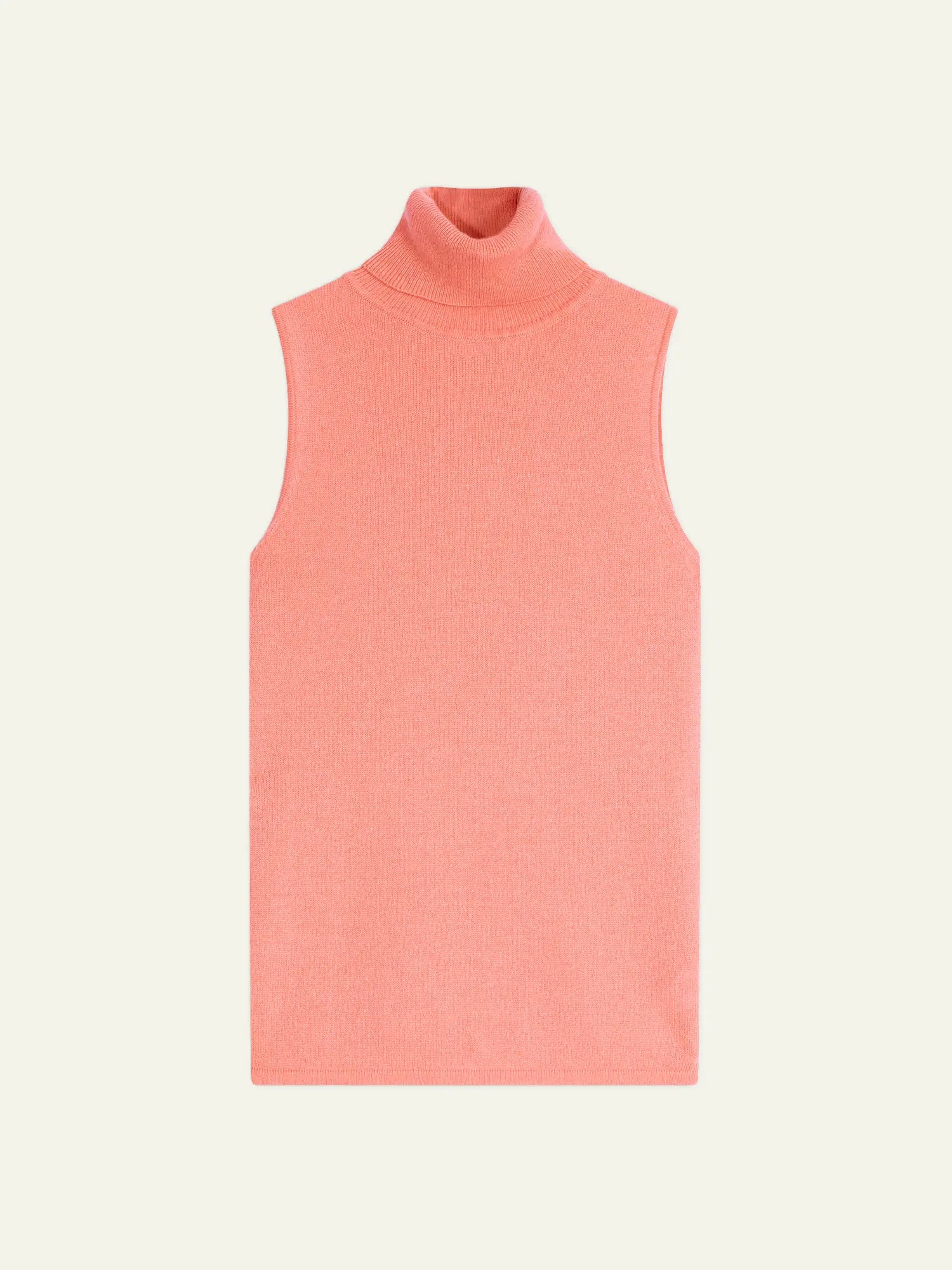 CAPUCIN Sweater Turtleneck Sleeveless Peach