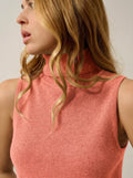 CAPUCIN Sweater Turtleneck Sleeveless Peach