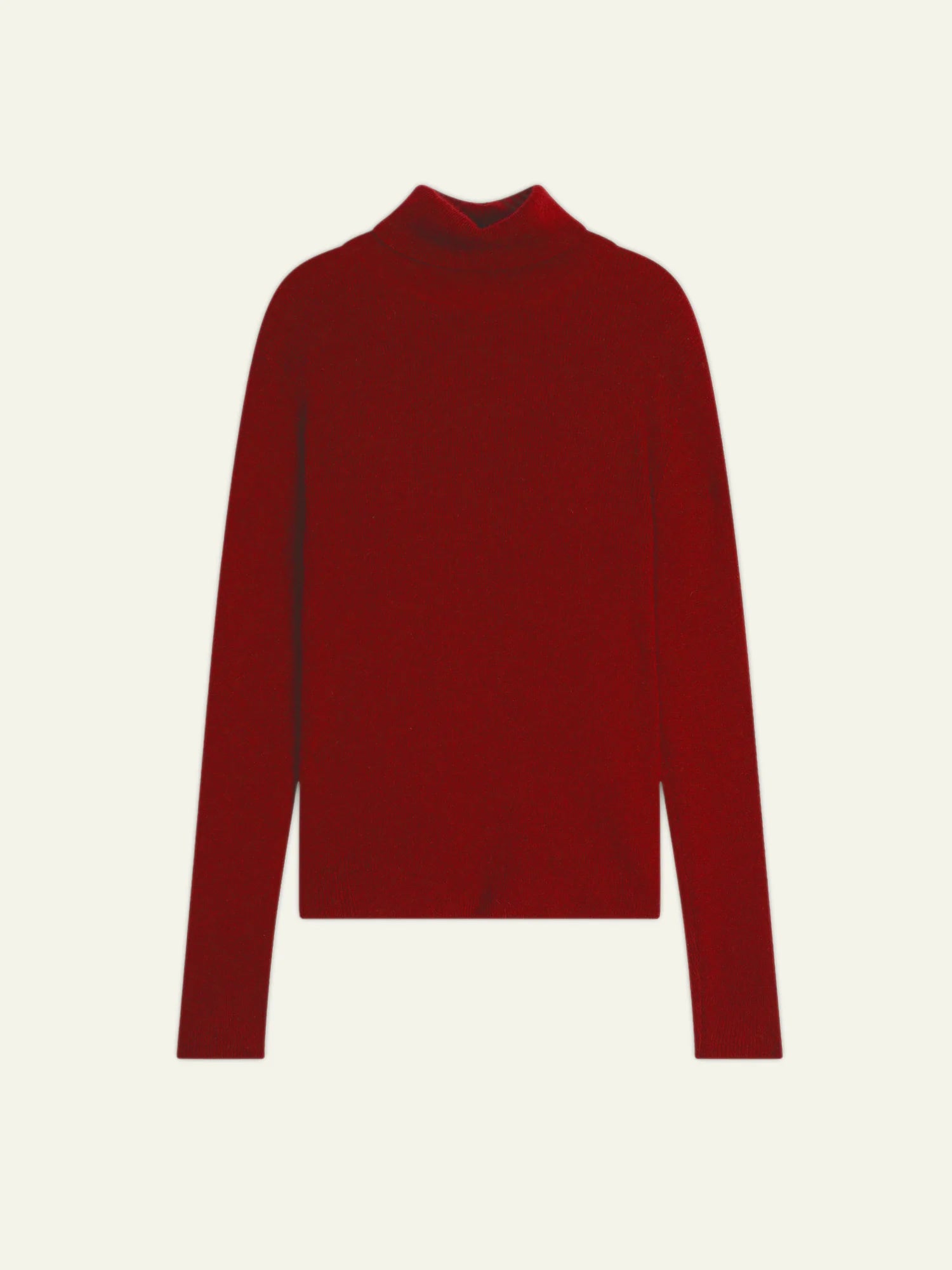 SUZIE pull col roulé rubis