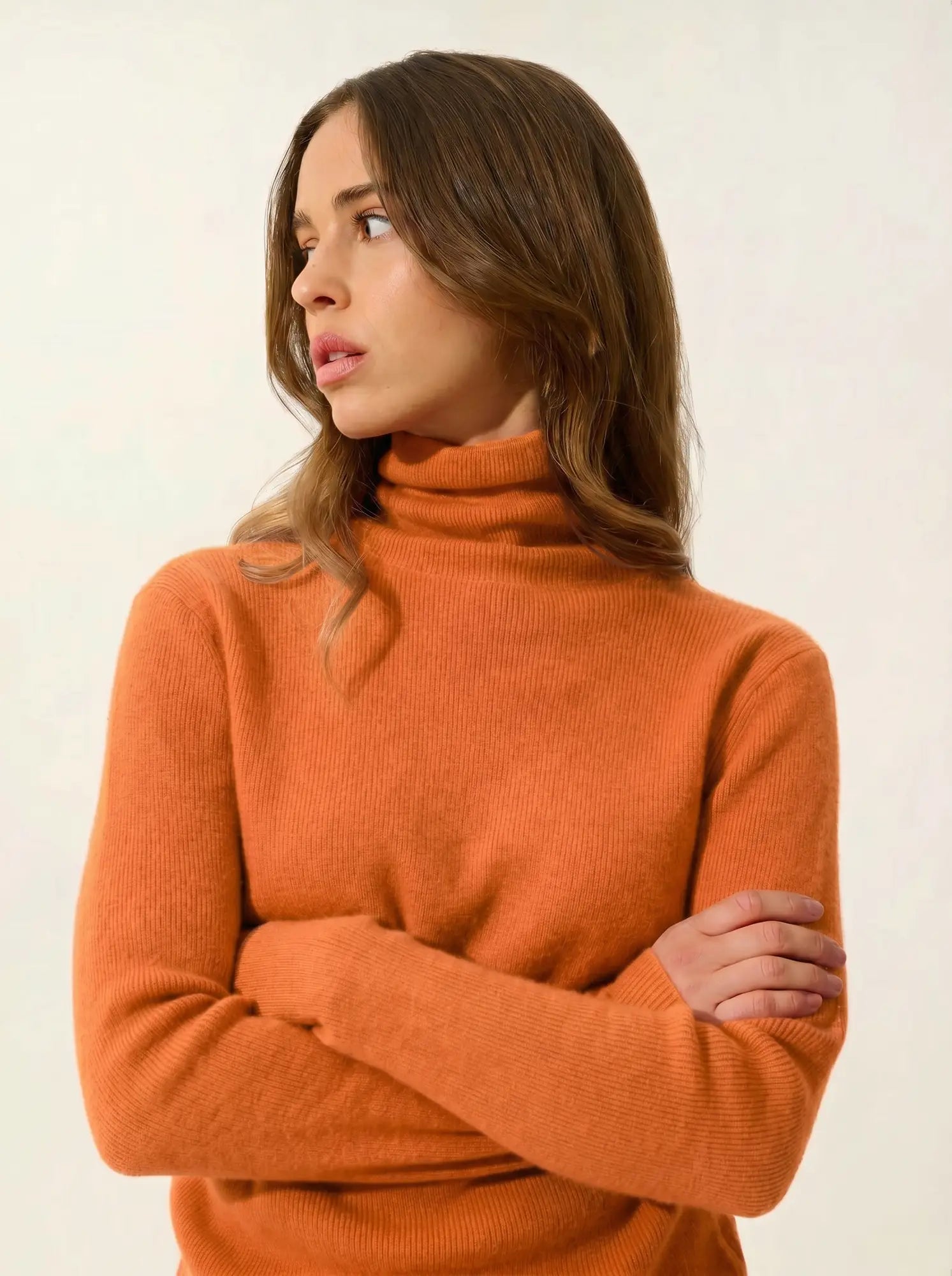 SUZIE Sweater Turtleneck Tangerine
