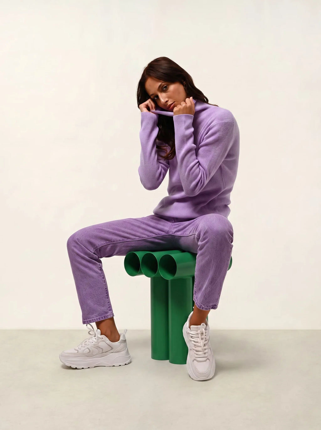 SUZIE pullover rollkragen malve